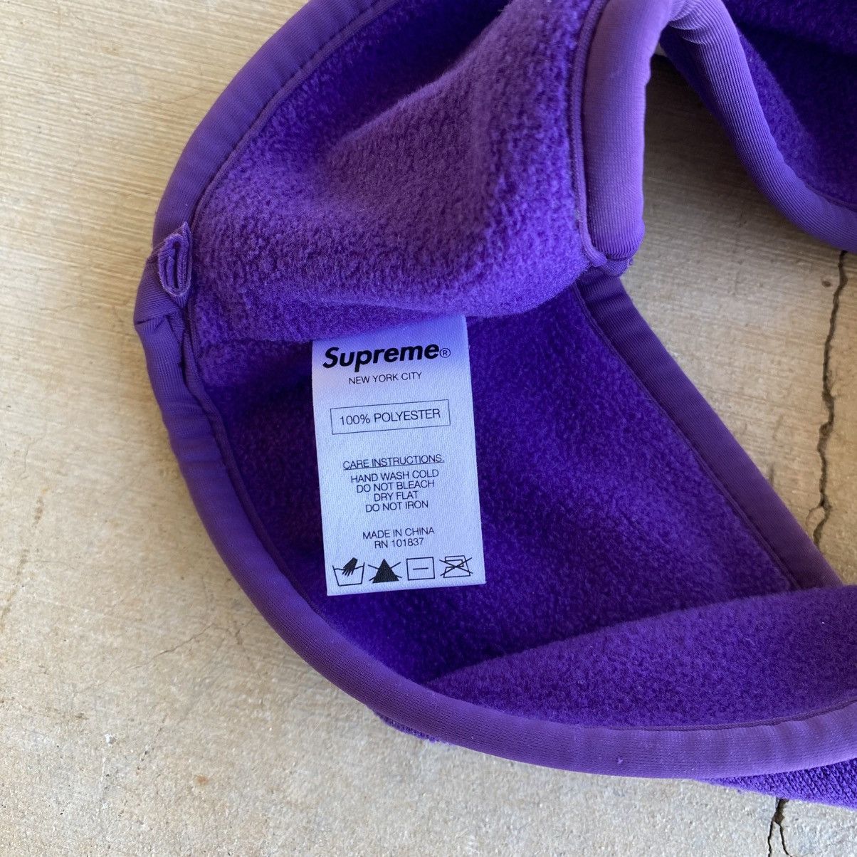 Supreme Supreme Fleece Headband Purple 2013 Vintage Designer Y2K Size ONE SIZE - 3 Thumbnail