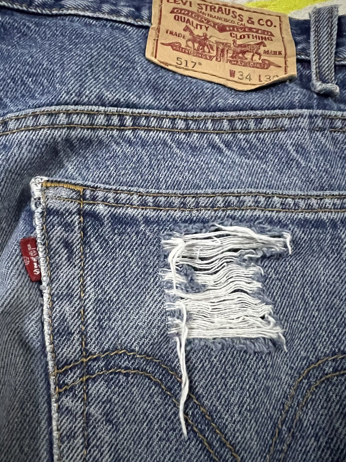 If Six Was Nine × Levi's × Levi's Vintage Clothing VINTAGE LEVIS 517 DISTRESSED RIPPED JEANS Size US 32 / EU 48 - 6 Thumbnail