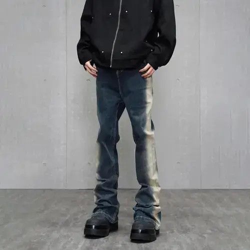 Japanese Brand Casual Slim Flared Streetwear Vintage Stretch Denim Size US 27 - 4 Thumbnail
