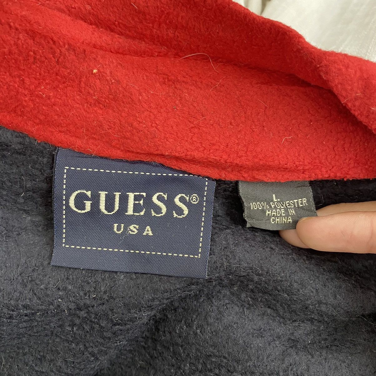 Guess Vintage GUESS USA Oversize Fleece Sweatshirt Size US L / EU 52-54 / 3 - 3 Thumbnail