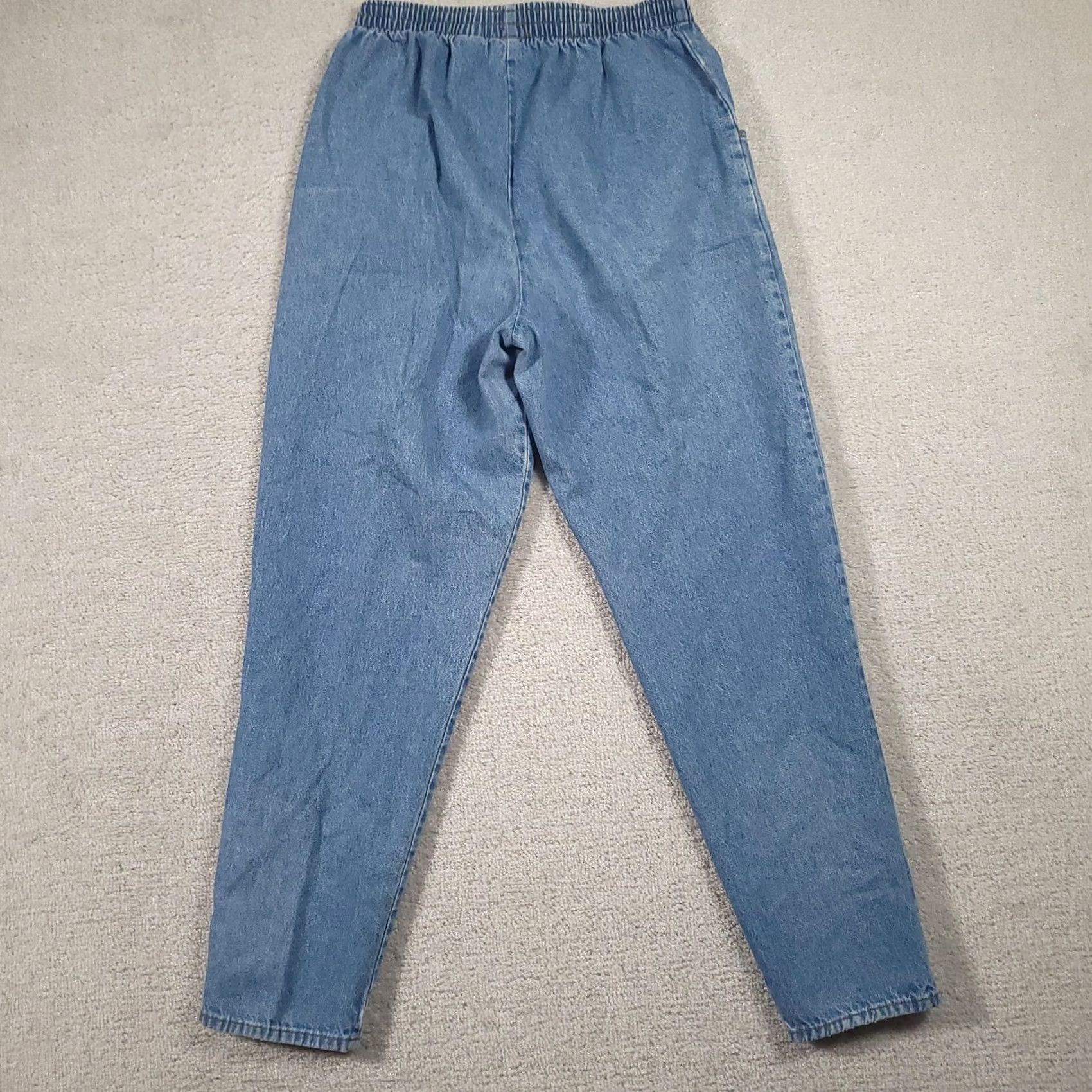 Vintage VINTAGE Cabin Creek Pull On Jeans Blue Elastic Waist Straight Leg Women 10 Size 32" / US 10 / IT 46 - 7 Thumbnail