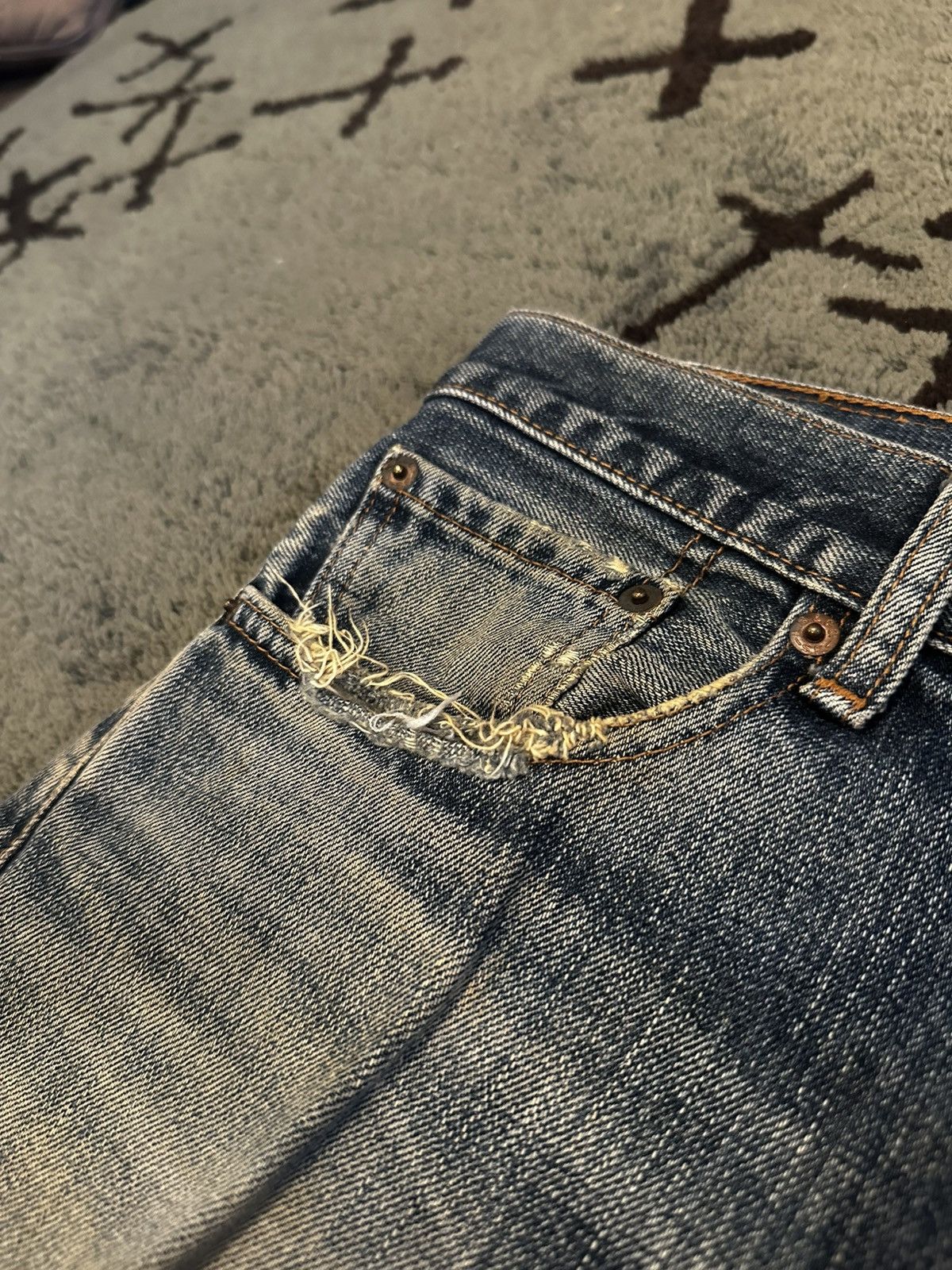 Levi's Rare Vintage Distressed Mud Wash Levis Pants Size US 34 / EU 50 - 9 Thumbnail