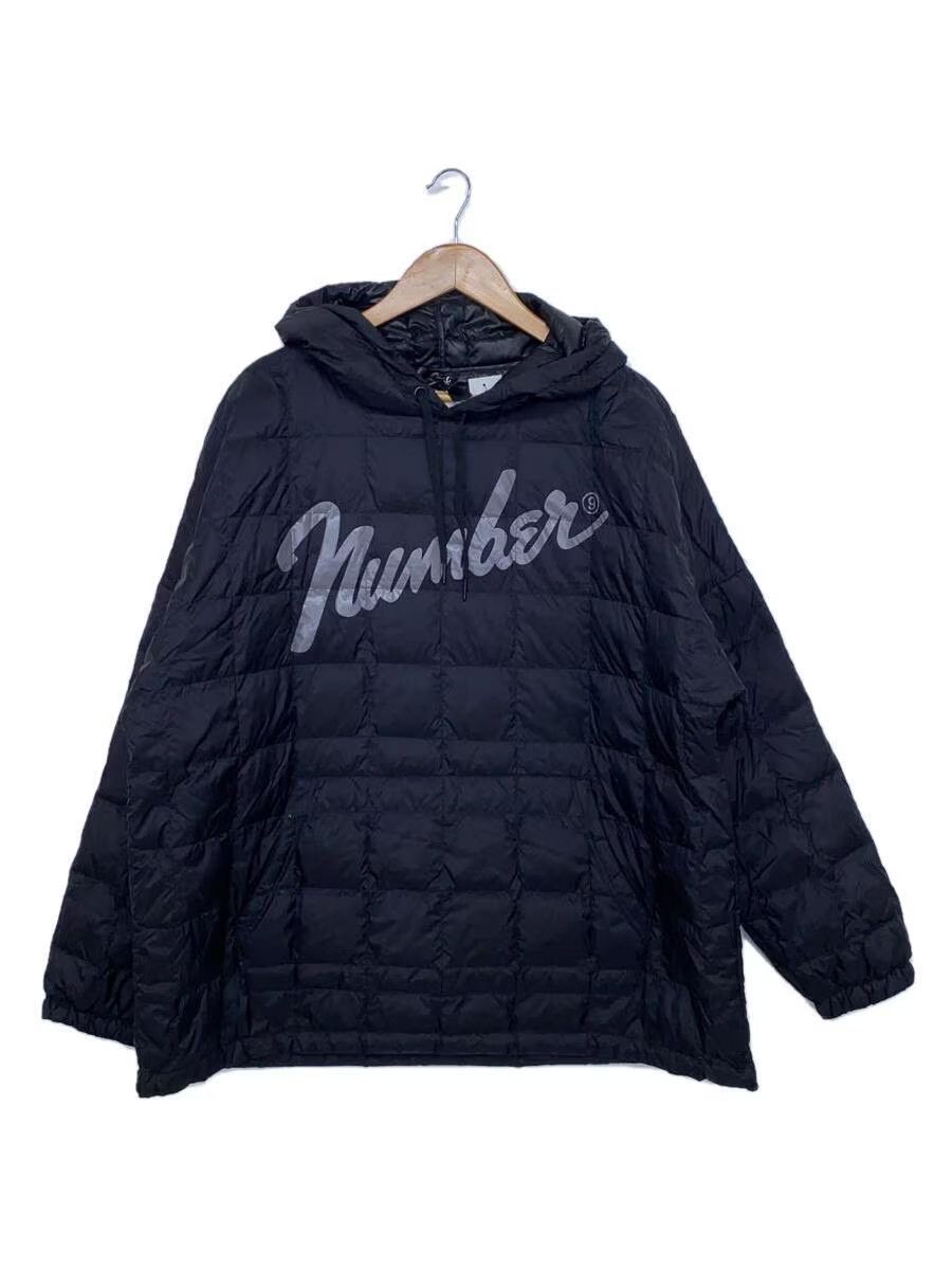 image of Number N Ine Fender Logo Down Pullover Jacket in Black, Men's (Size XL)