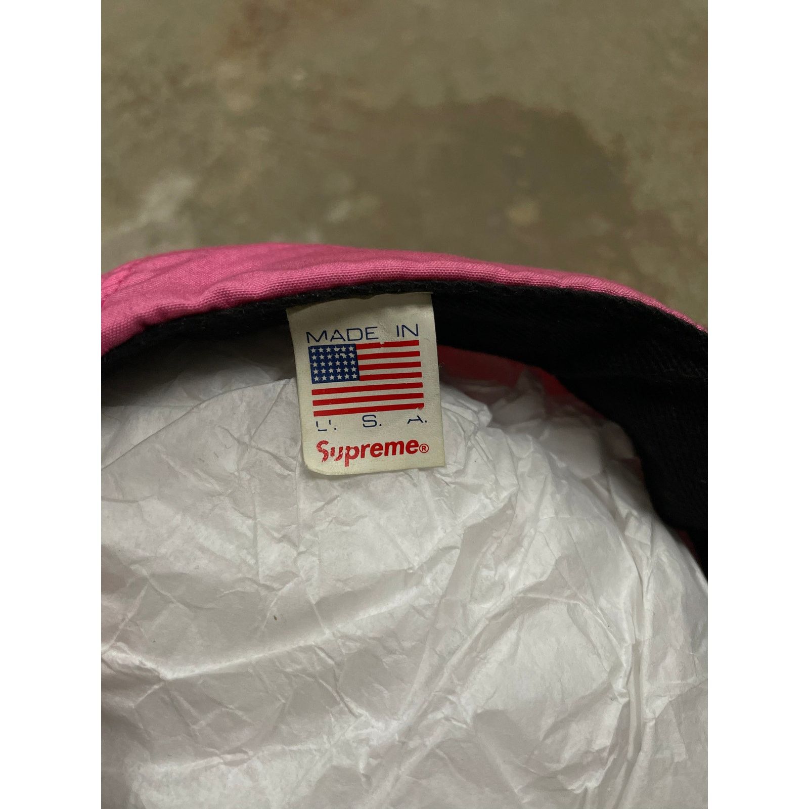 Supreme Supreme Nylon Cap Pink White Used OS Size ONE SIZE - 3 Thumbnail