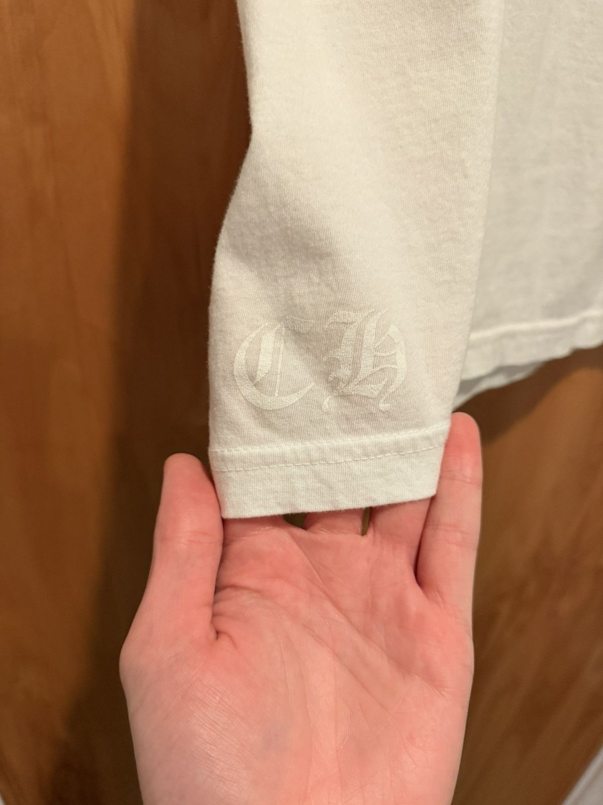 Chrome Hearts Chrome Hearts Classic Neck Logo Print Tee White Size Large Size US L / EU 52-54 / 3 - 5 Thumbnail