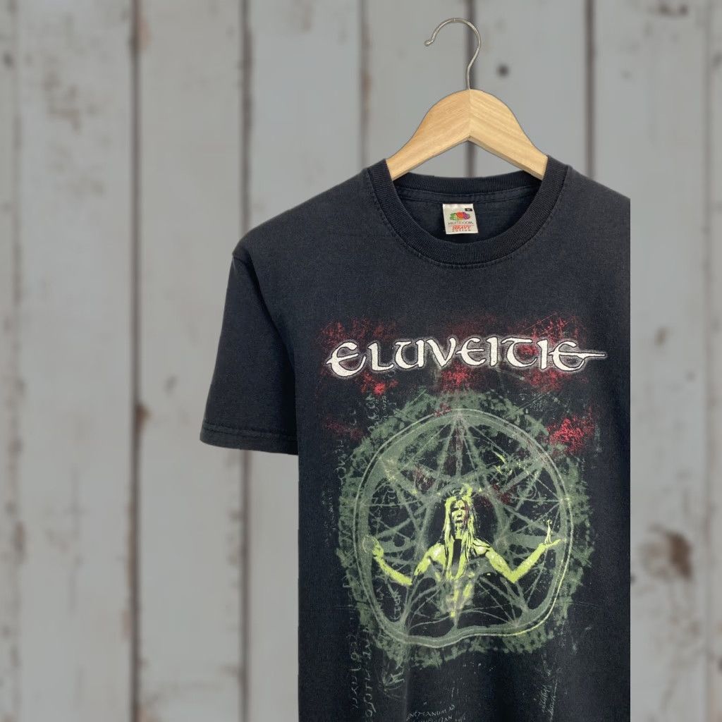 Fruit Of The Loom VINTAGE Eluveitie T-shirt Mens Shirt M Black Retro 2000s Y2K Rare Size US M / EU 48-50 / 2 - 1 Thumbnail