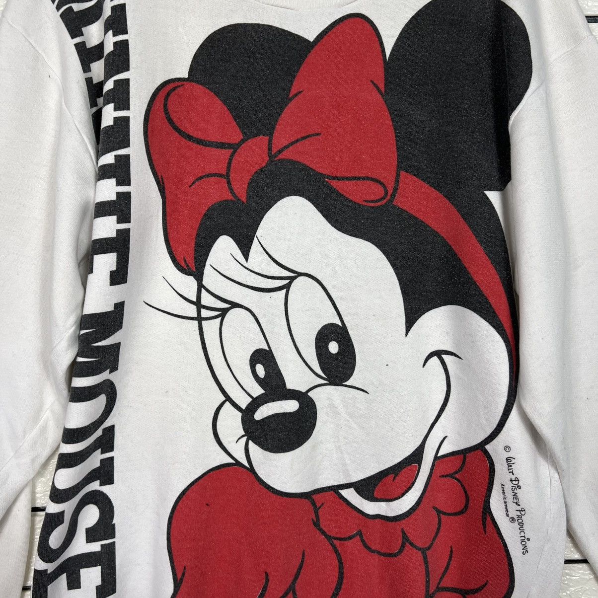 Disney Vintage 90's MINNIE MOUSE Big Logo Sweatshirt #4178-C191 Size US M / EU 48-50 / 2 - 3 Thumbnail