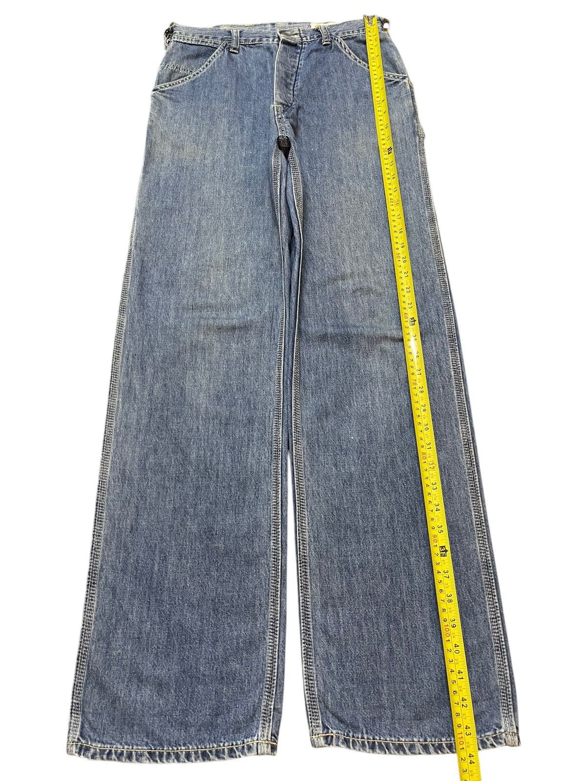 45rpm Vintage Japan 45Rpm Blue Wash Carpenter Baggy Denim Size US 28 / EU 44 - 13 Thumbnail