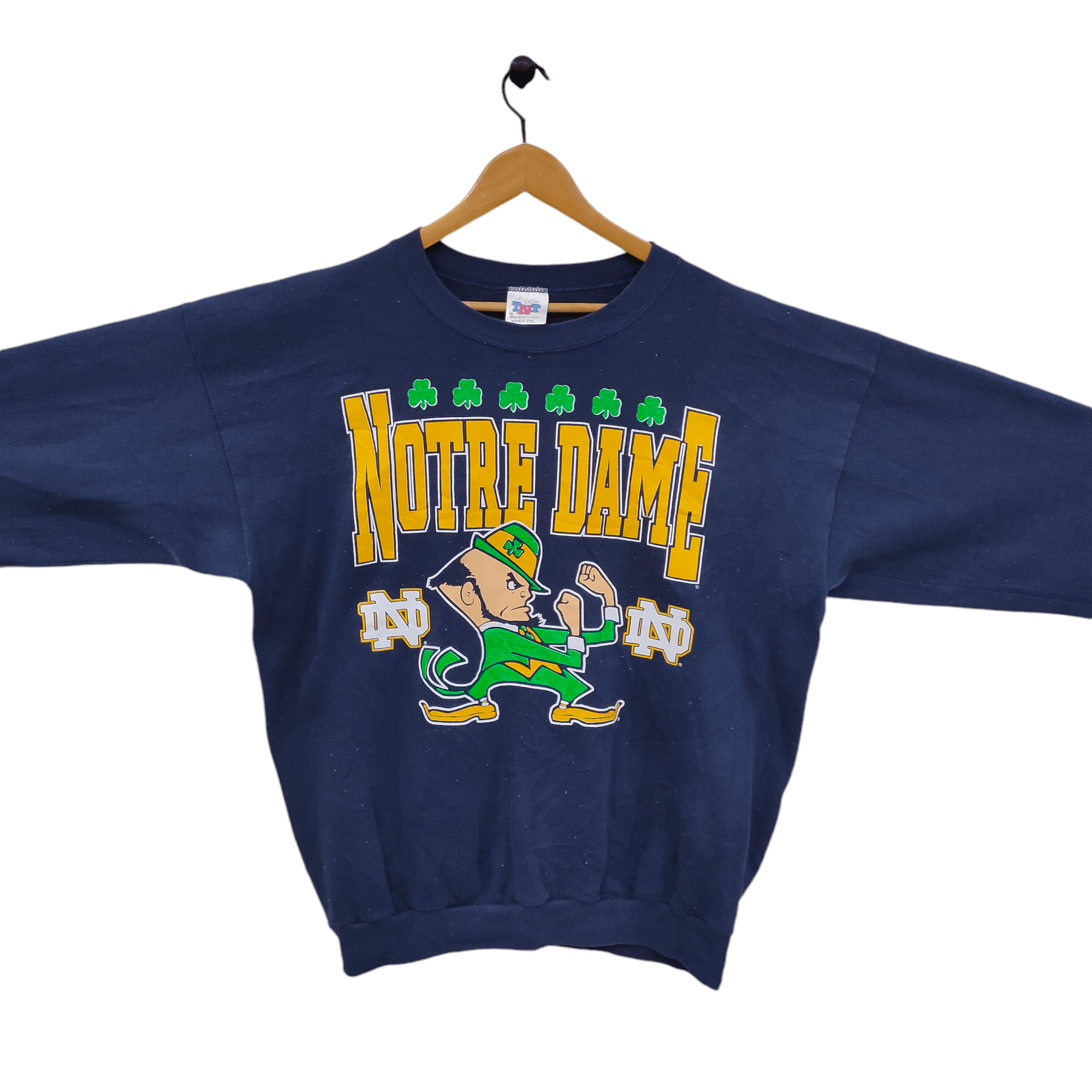 NCAA × Vintage Vintage 90s Notre Dame Fighting Irish Sweatshirt Size US XL / EU 56 / 4 - 3 Thumbnail
