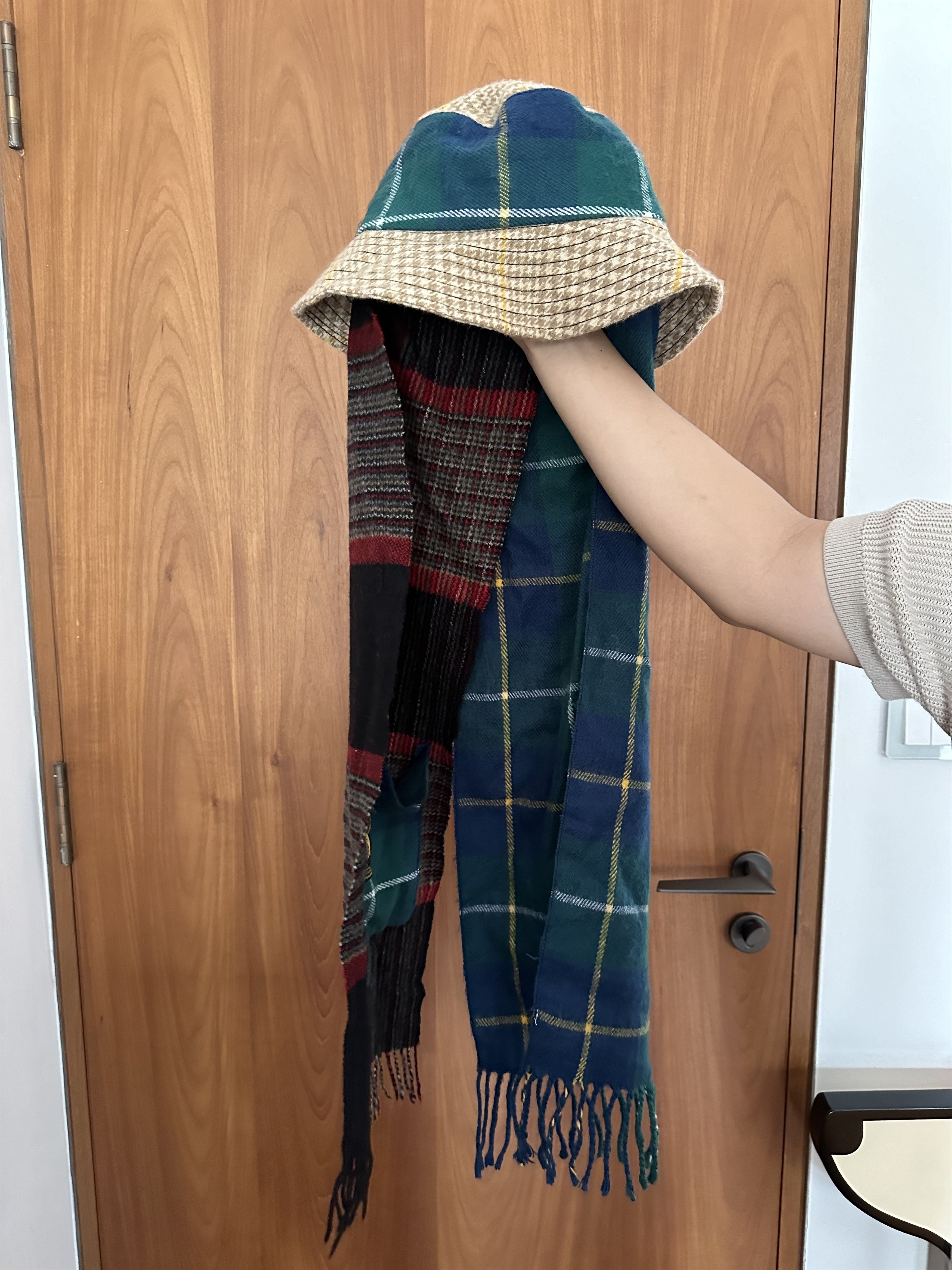 Marine Serre Marine Serre Clashing Tartans Bucket-scarf Hat Size ONE SIZE - 6 Thumbnail