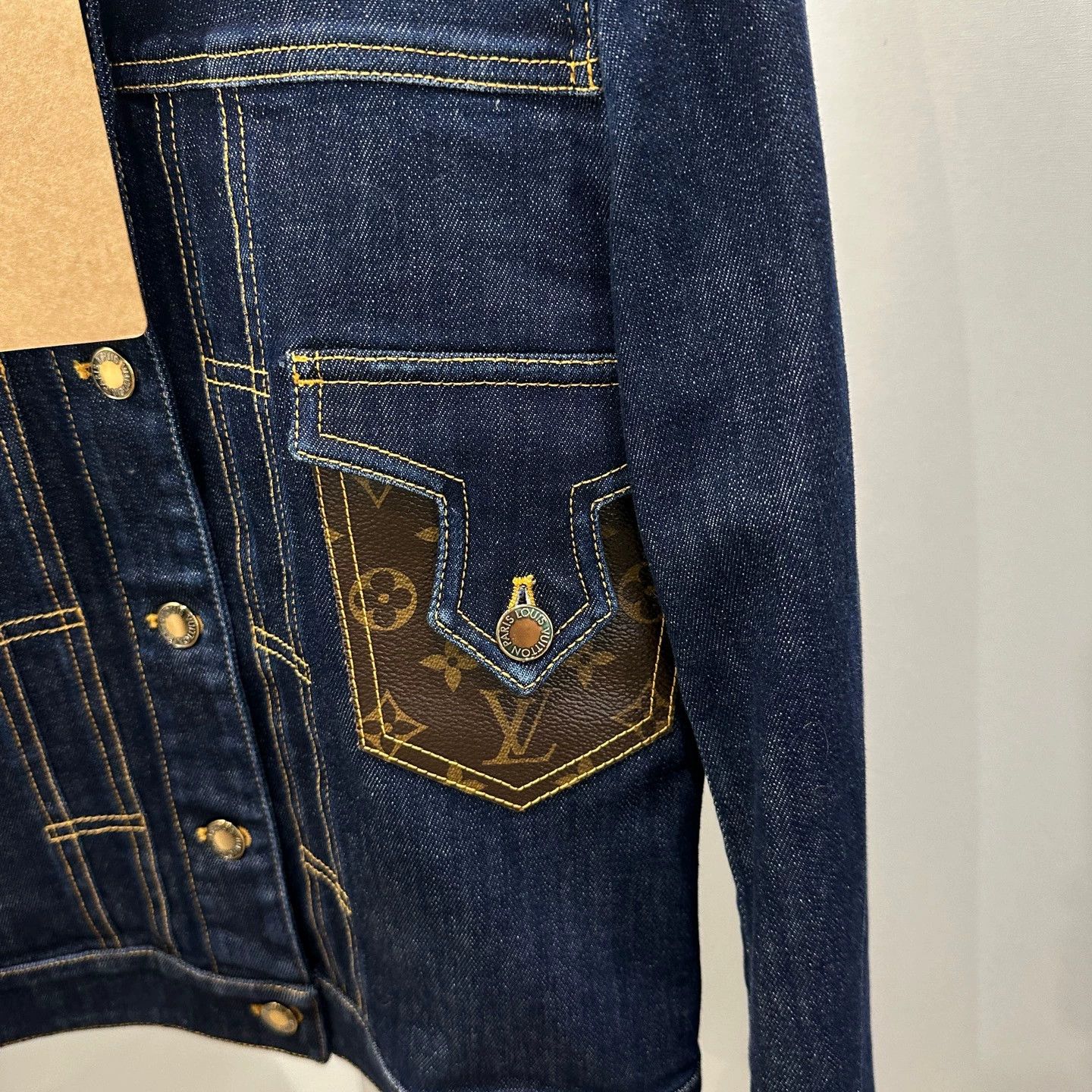 Louis Vuitton LV Monogram color block pocket denim jacket 36 Size XS / US 0-2 / IT 36-38 - 6 Thumbnail