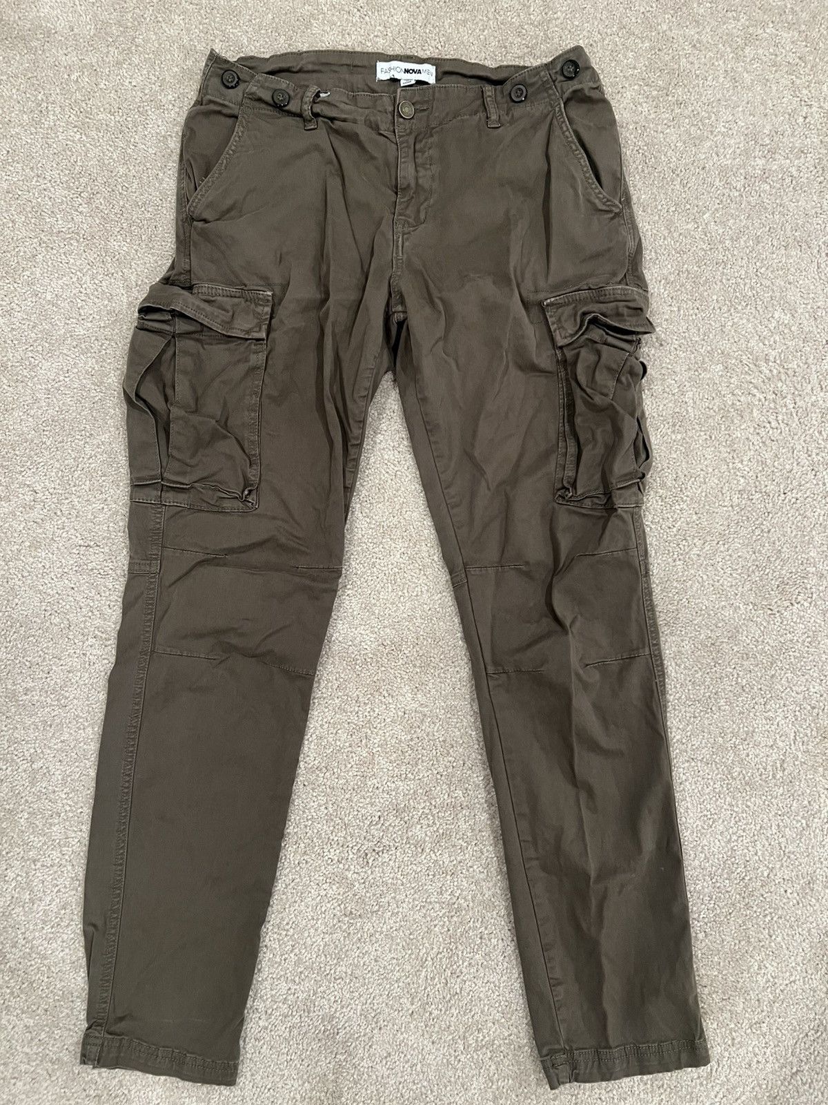 Fashion Nova Brown Cargos Pants Size US 34 / EU 50 - 1 Thumbnail