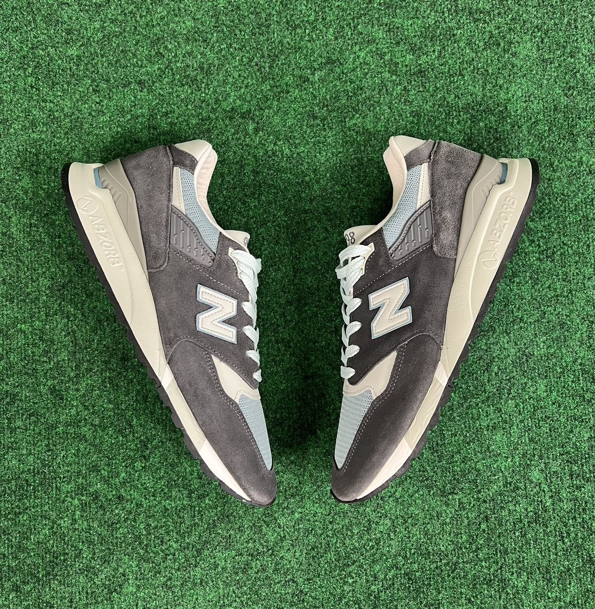 image of Kith 998 Made In Usa Steel Blue Size 12 Shoes in Blue Gray, Men's