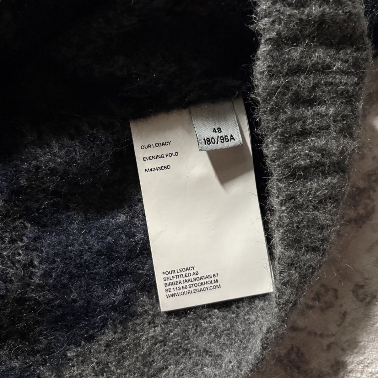 Our Legacy Our Legacy Evening Polo Argyle Wool/Alpaca Cardigan | 48 Size US L / EU 52-54 / 3 - 7 Thumbnail