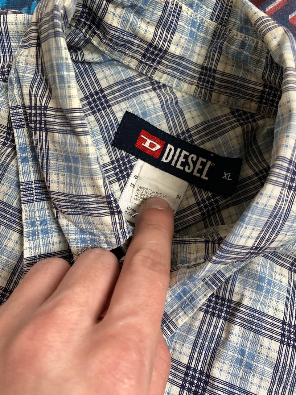 Diesel × Vintage Diesel Vintage Mens Plaid Hawaiian Shirt Size US XL / EU 56 / 4 - 2 Thumbnail