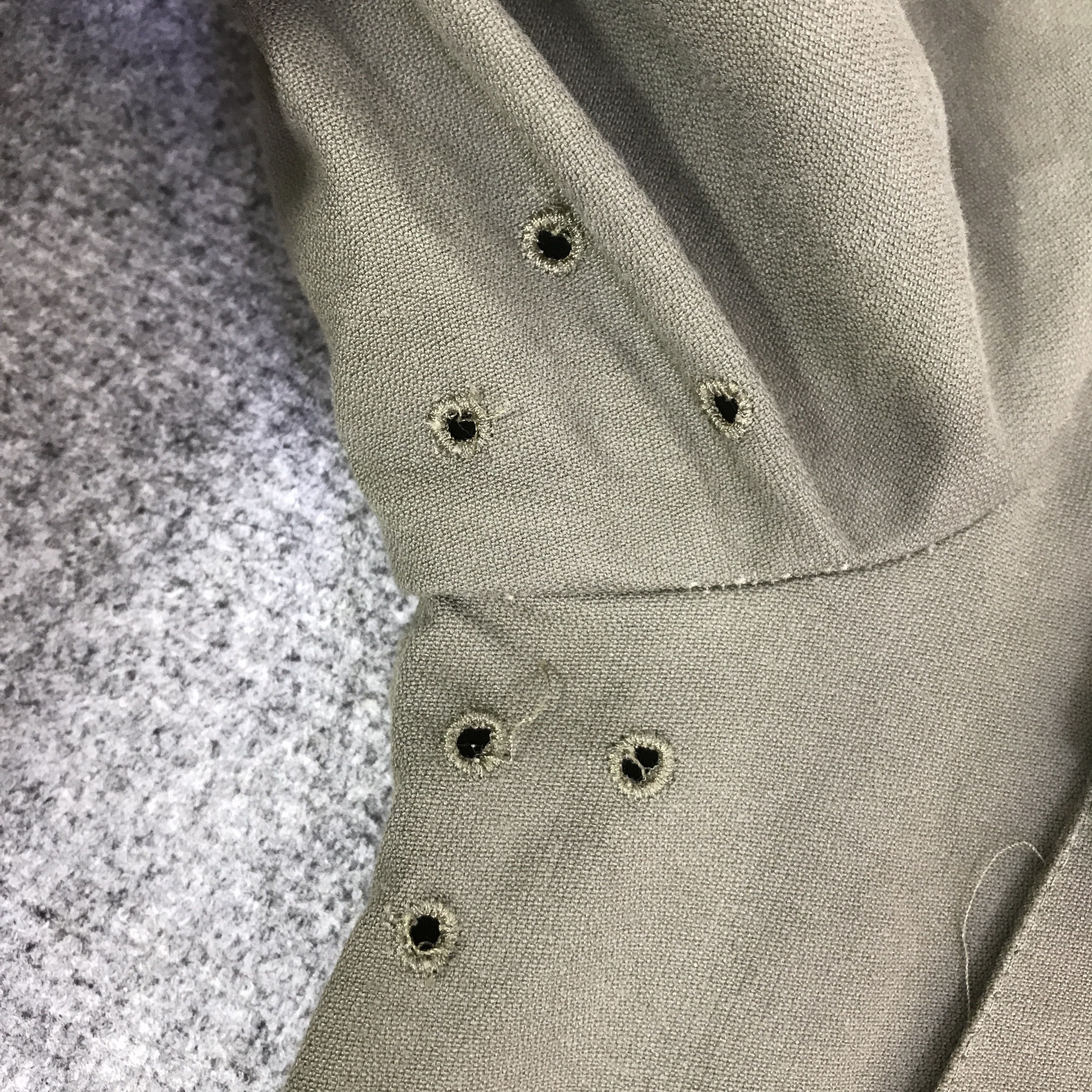 Vintage ARMY GREEN BUTTON JACKET K114B19 Size US L / EU 52-54 / 3 - 10 Thumbnail