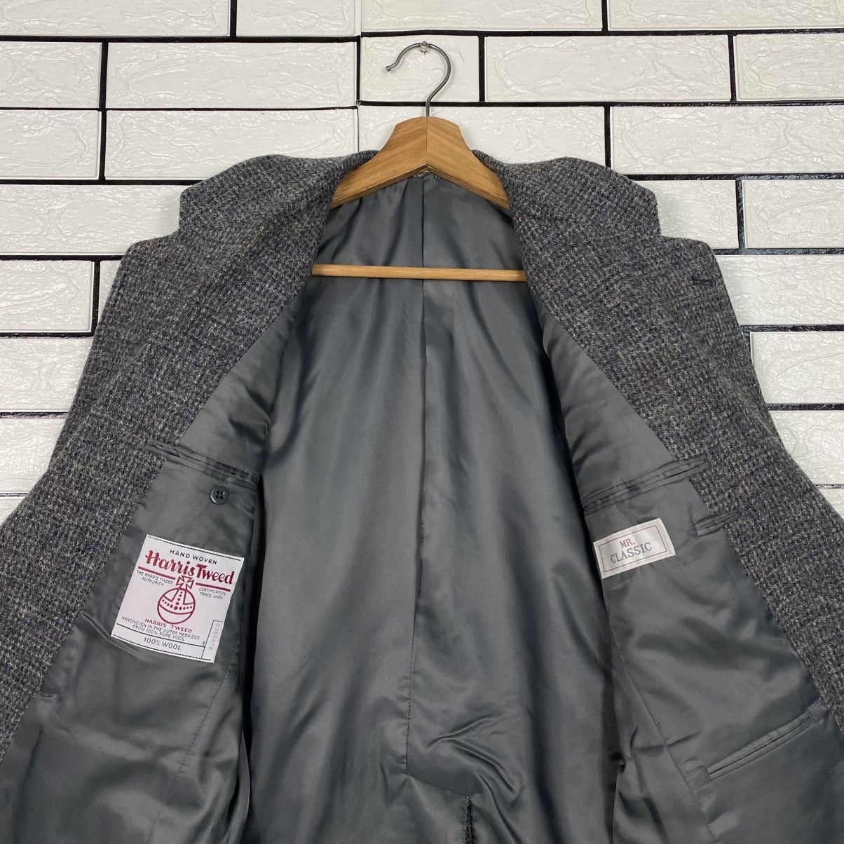 Harris Tweed 📌Vintage Wool Jacket Harris Tweed Herringbone Size US M / EU 48-50 / 2 - 15 Thumbnail