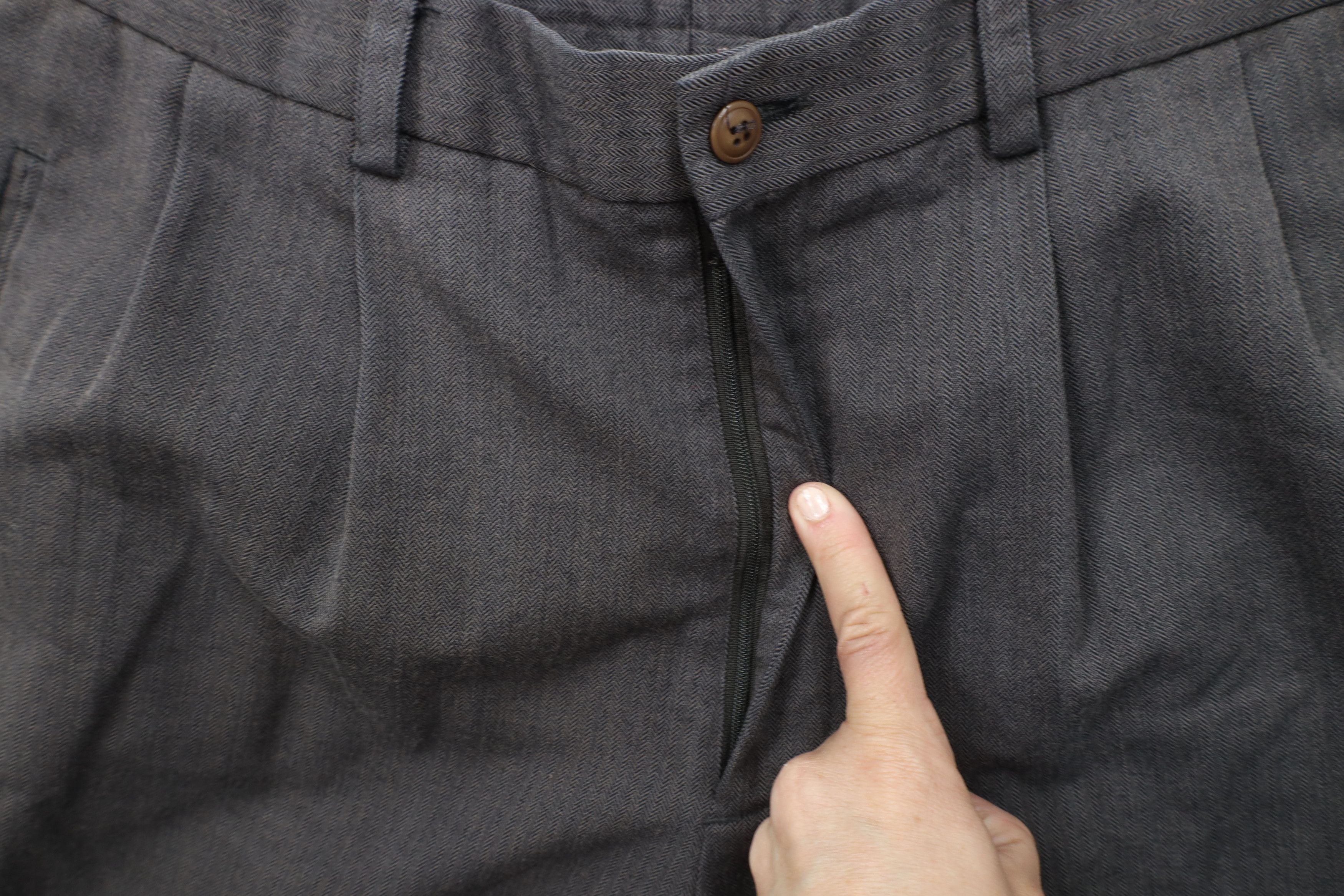 Vintage Vintage 90s Streetwear Wide Leg Chino Pants Herringbone Size US 34 / EU 50 - 5 Thumbnail