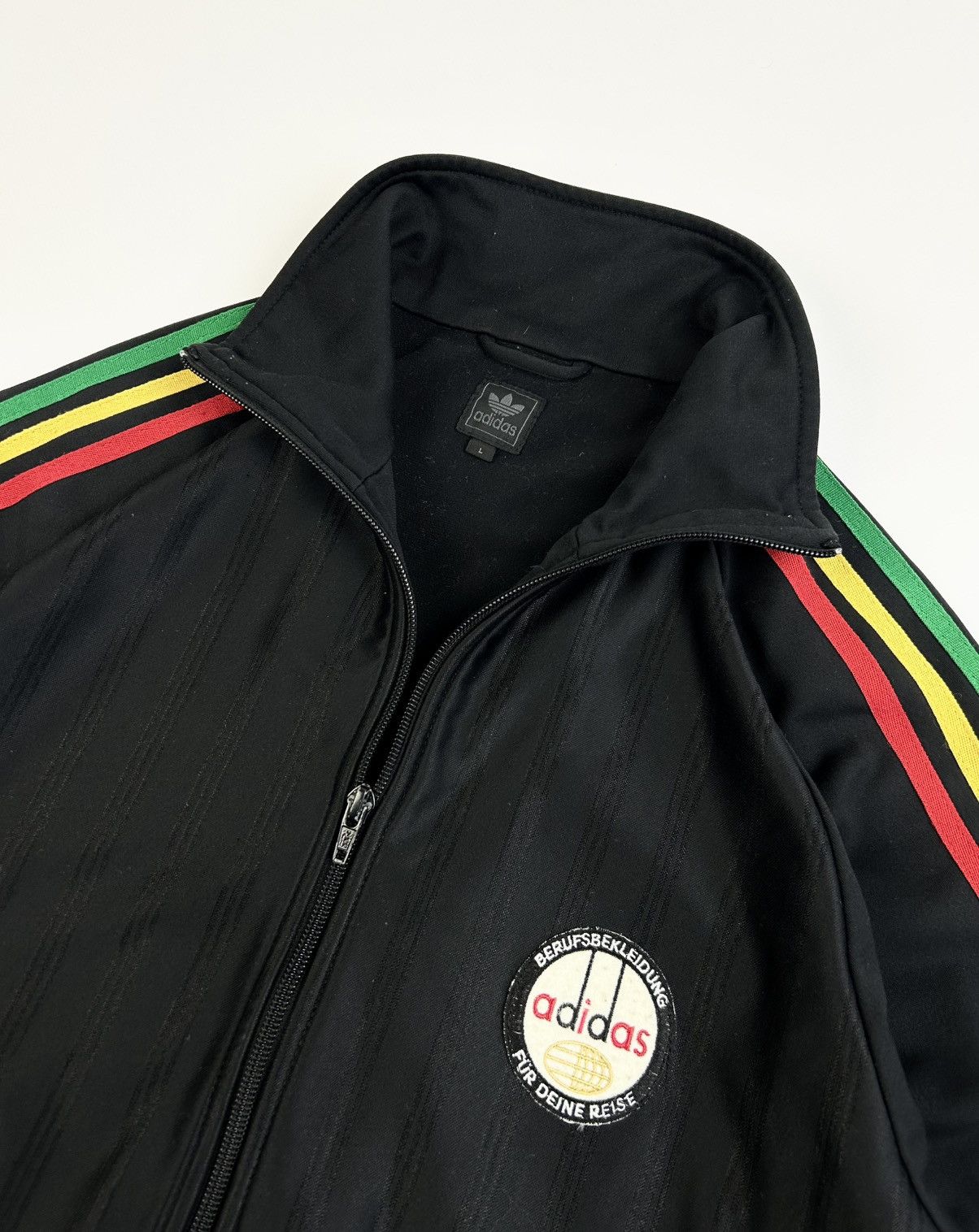 Adidas Rare Vintage Adidas Originals Rasta Black Track Jacket Y2k Size US L / EU 52-54 / 3 - 5 Thumbnail