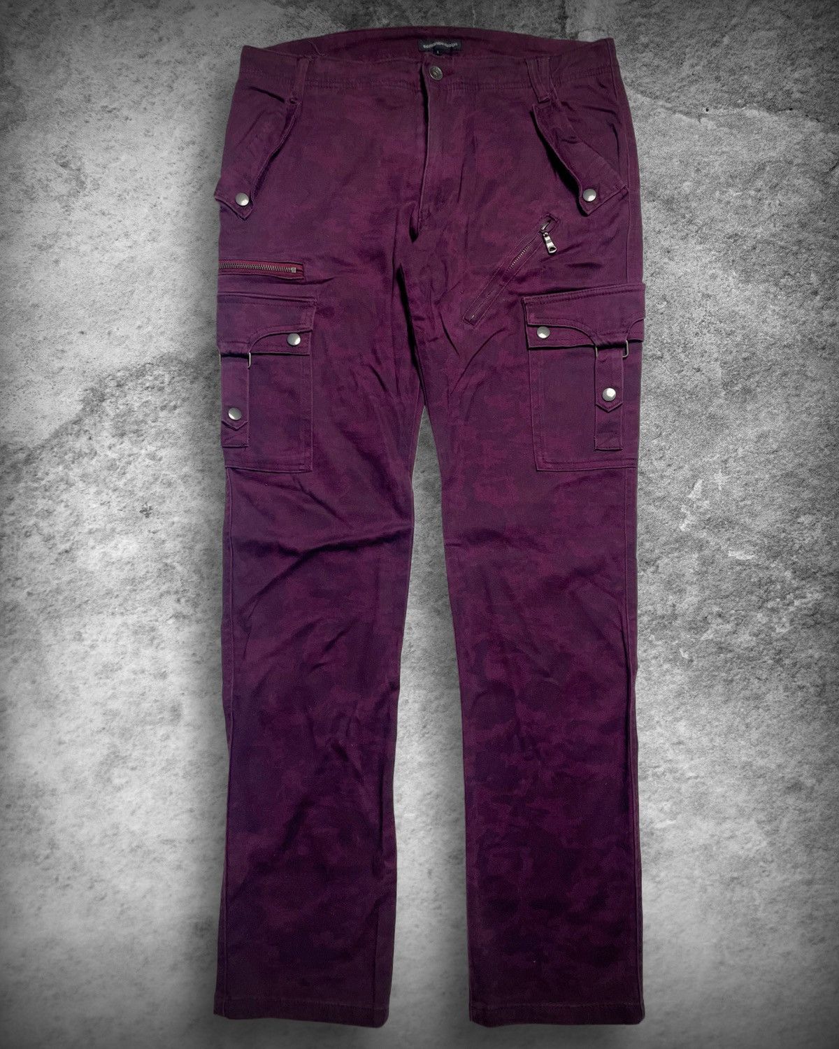 semanticdesign Semantic Design Burgundy Cargo Utility Pants – Size L (W33) Size US 33 - 1 Thumbnail