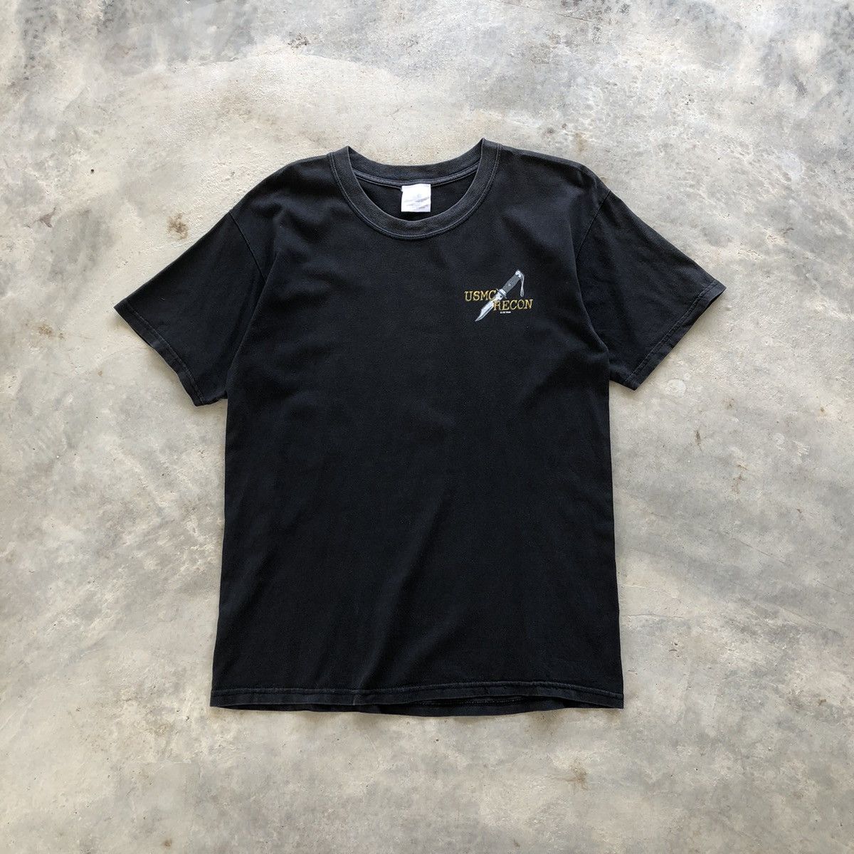 Vintage USMC RECON Rare Backprint Design T-Shirt Size US L / EU 52-54 / 3 - 2 Thumbnail