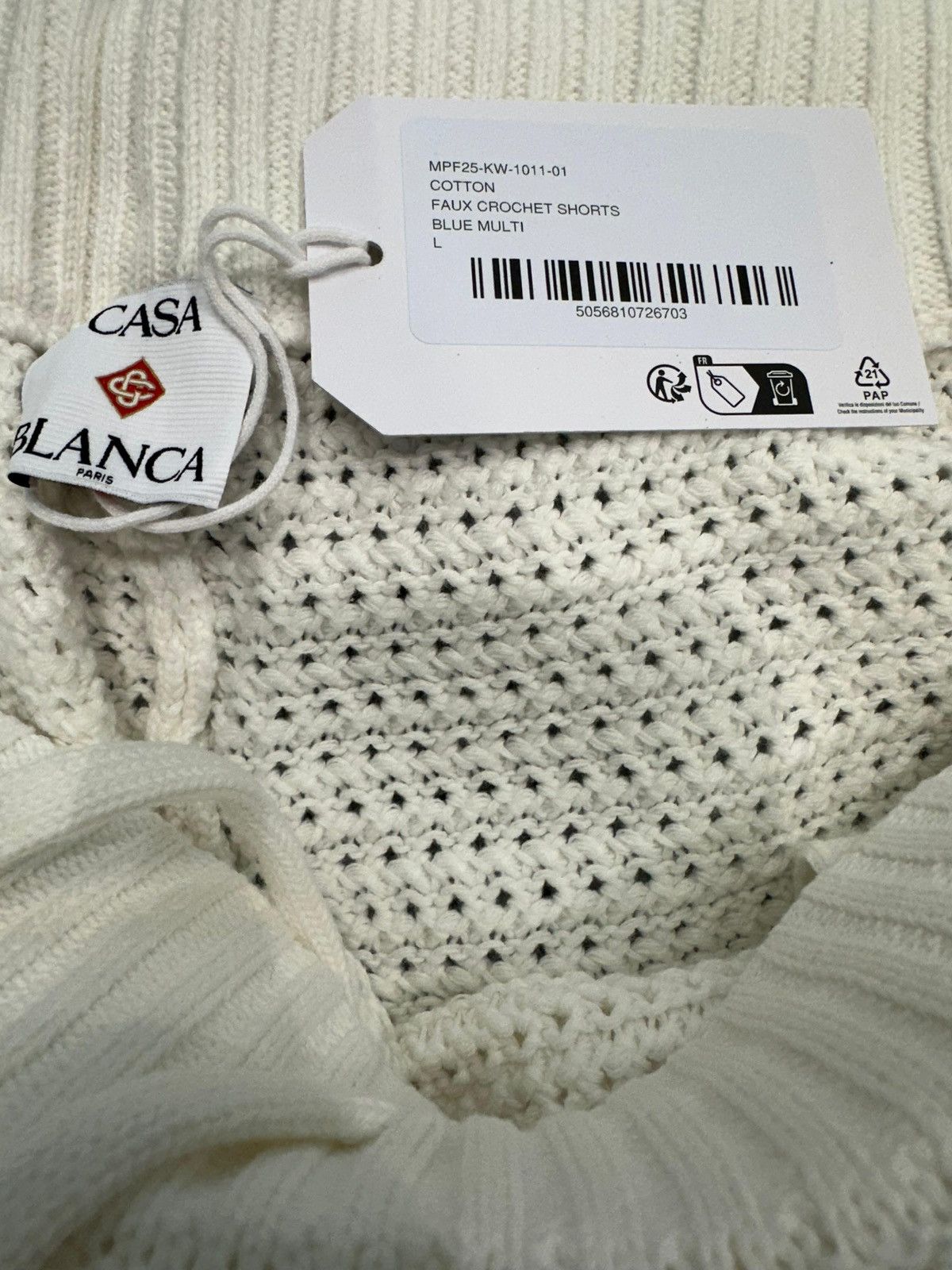 Casablanca CASABLANCA - Cotton Tennis Crochet Shorts Size US 34 / EU 50 - 3 Thumbnail