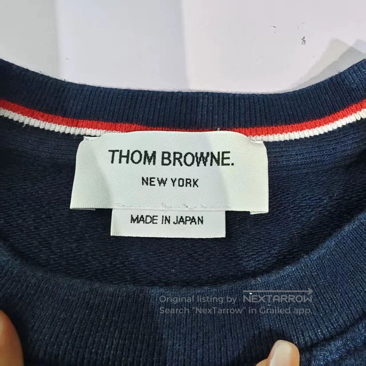 Thom Browne thom browne navy sweatshirt with stripes. Size US M / EU 48-50 / 2 - 3 Thumbnail