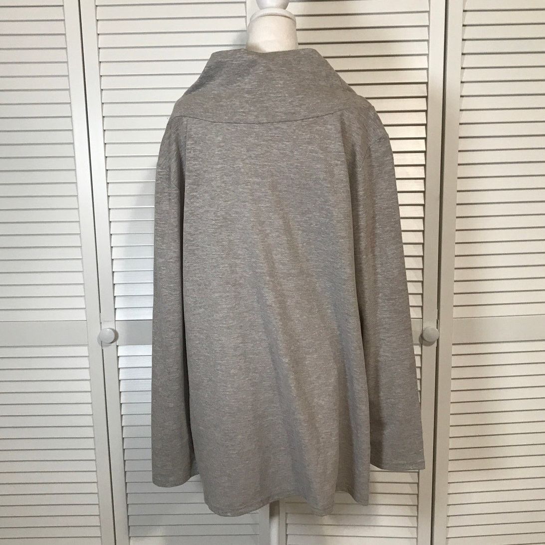 Other Gray Asymmetrical Button Cowl Neck Knit Tunic Sweater XXL Size XXL / US 16-18 / IT 52-54 - 3 Thumbnail