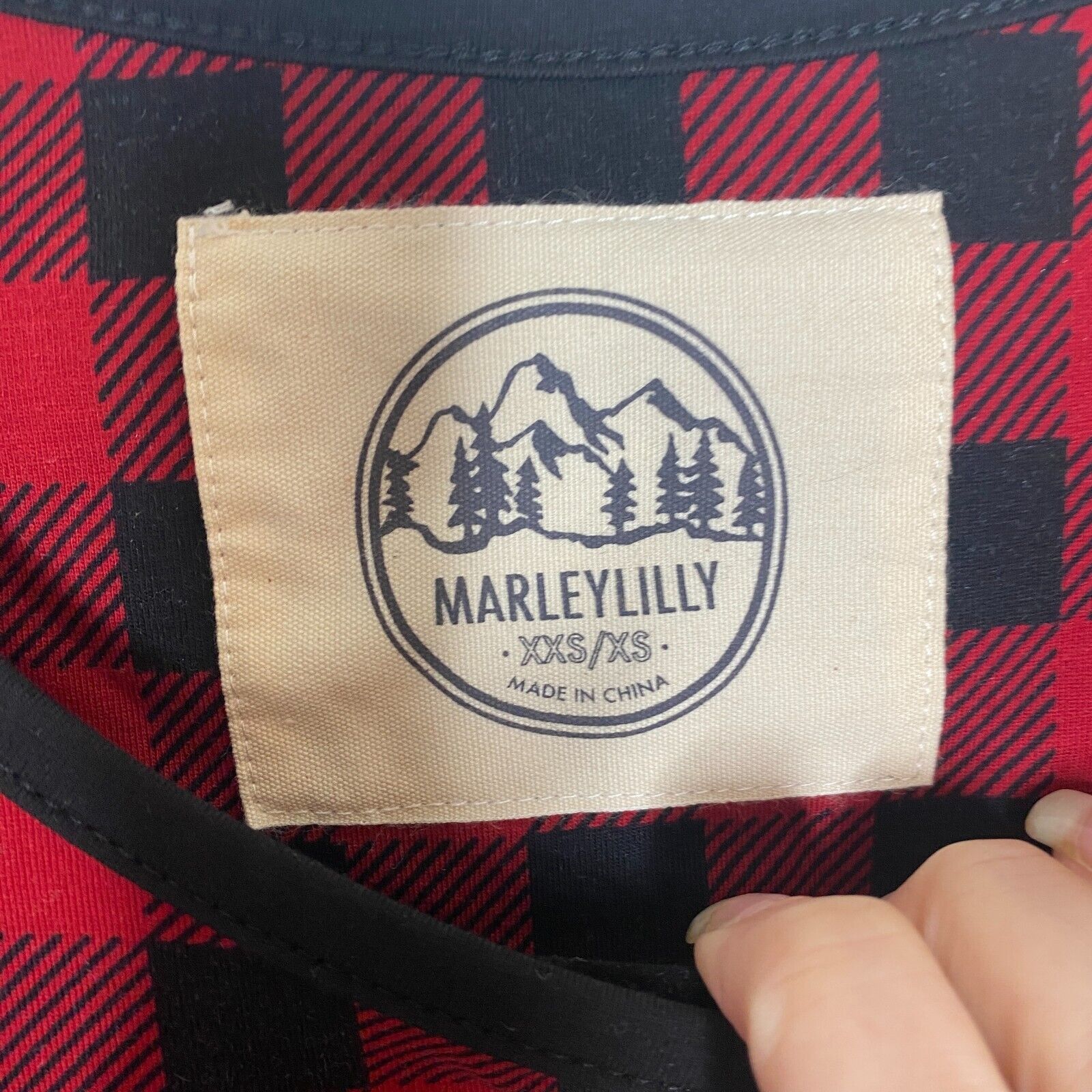 Other NWT Marleylilly Red Black Buffalo Plaid Pocket Flannel Tunic Size XS / US 0-2 / IT 36-38 - 5 Thumbnail