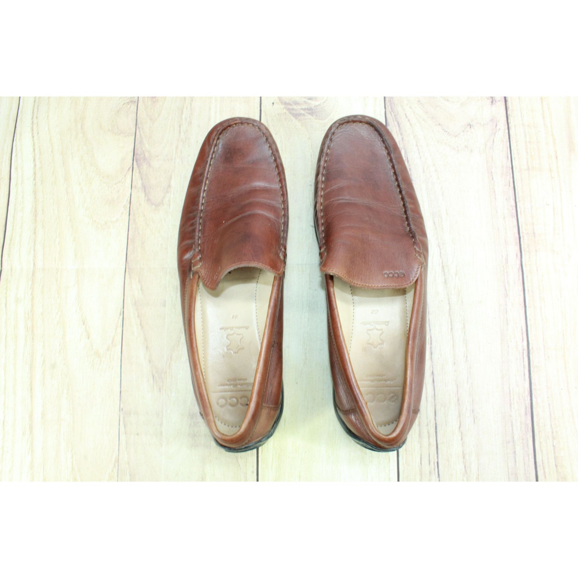 Ecco Ecco Classic Men's Leather Moccasin Toe Loafer Shoes Size US 11 / EU 44 - 7 Thumbnail