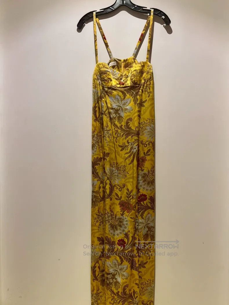 Dries Van Noten Dries Van Noten Yellow silk dress Size S / US 4 / IT 40 - 5 Thumbnail
