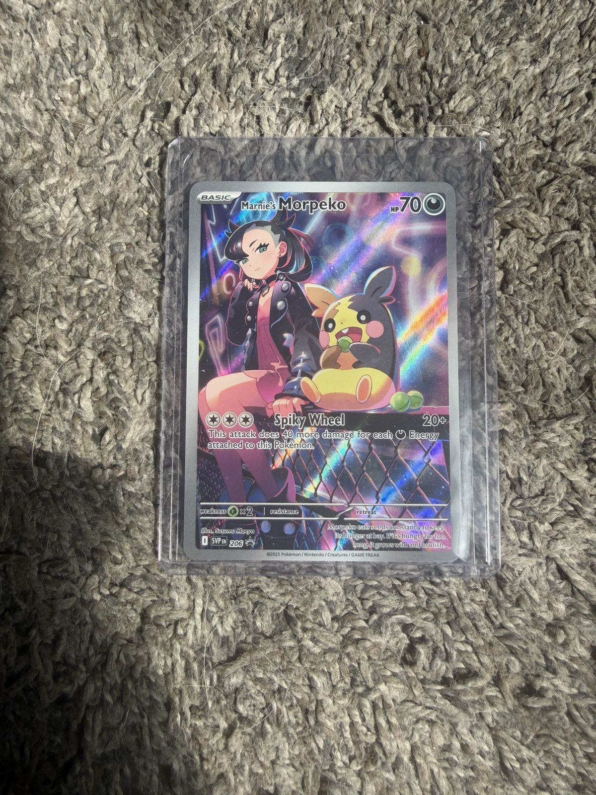 Pokemon 2025 Pokémon Marnie’s Morpeko Card Size ONE SIZE - 1 Thumbnail