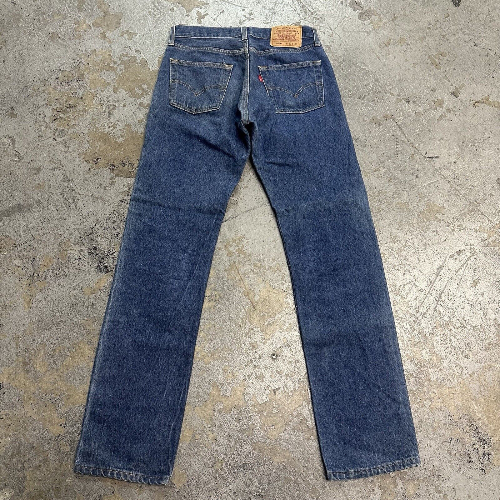 Levi's × Vintage Vintage 90s Levi’s 501 Dark Wash Denim Jeans 31x36 Size US 31 - 4 Thumbnail