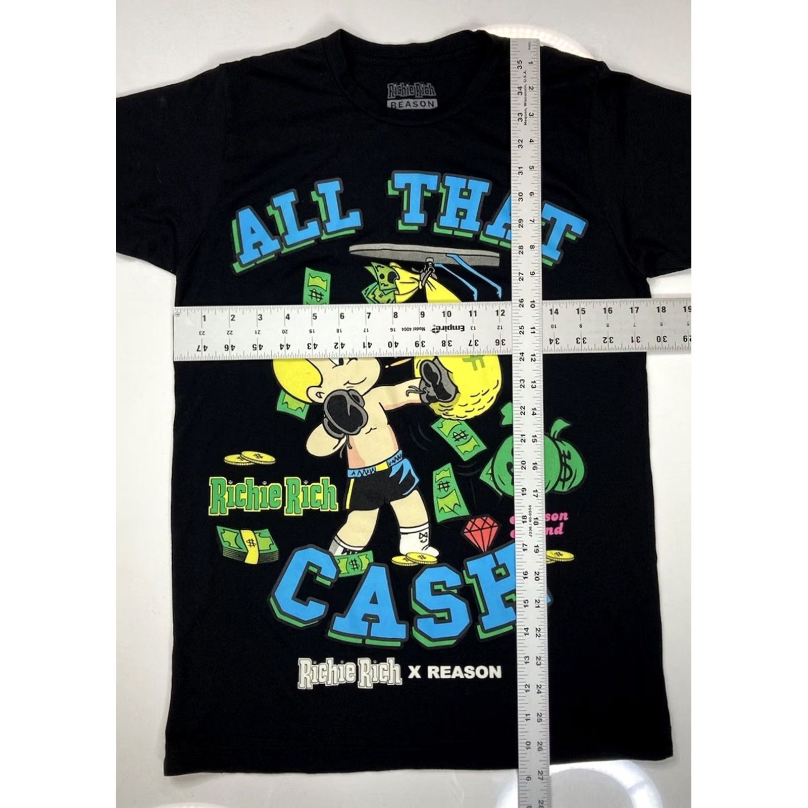 Reason Reason x Richie Rich All That Cash Graphic T-shirt Men Small Black Short Sleeve Size US S / EU 44-46 / 1 - 5 Thumbnail
