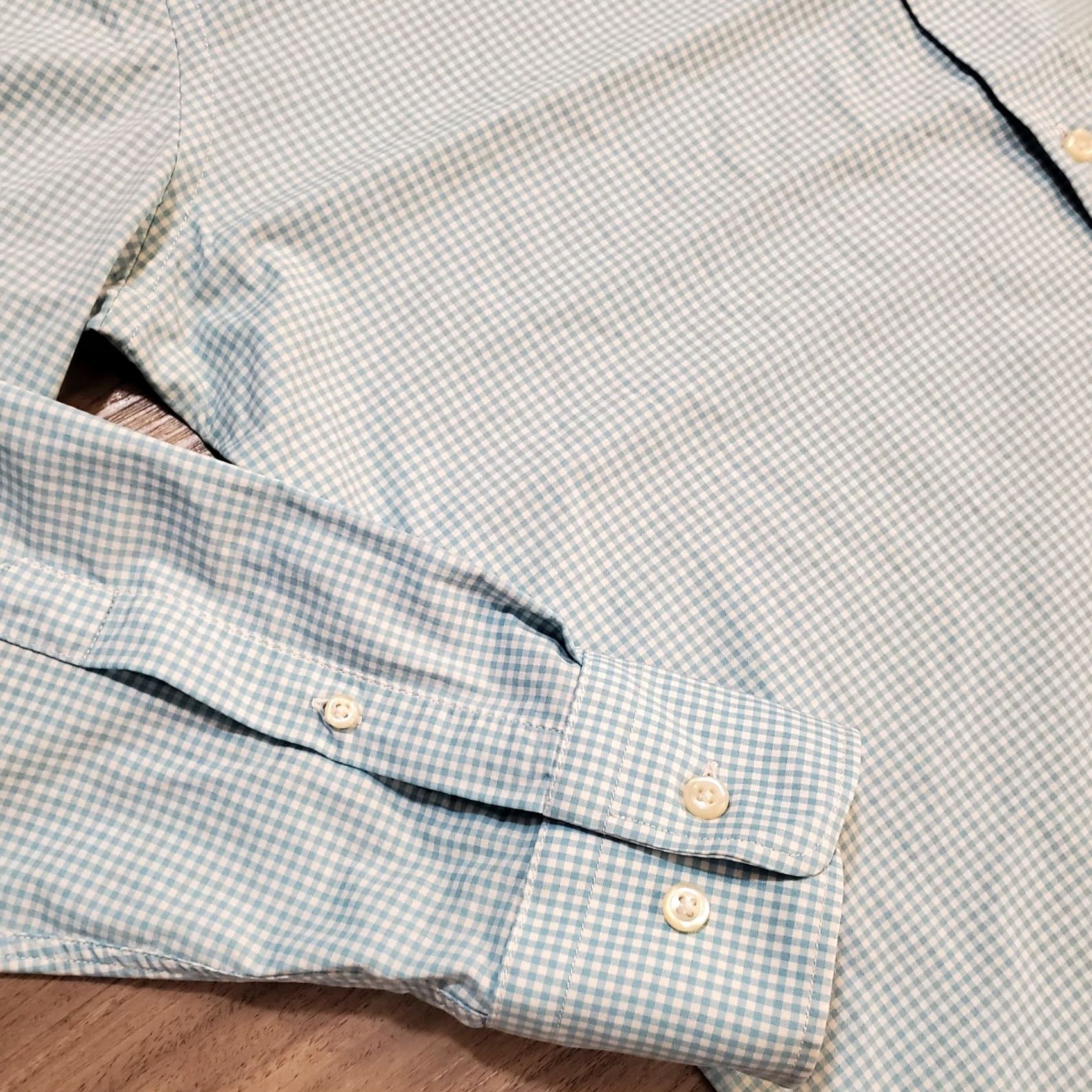 Peter Millar Peter Millar Summer Comfort Button-Down Shirt Blue White Gingham Plaid Men's L Button-Up Lightweight Breathable Casual Business Size US L / EU 52-54 / 3 - 5 Thumbnail