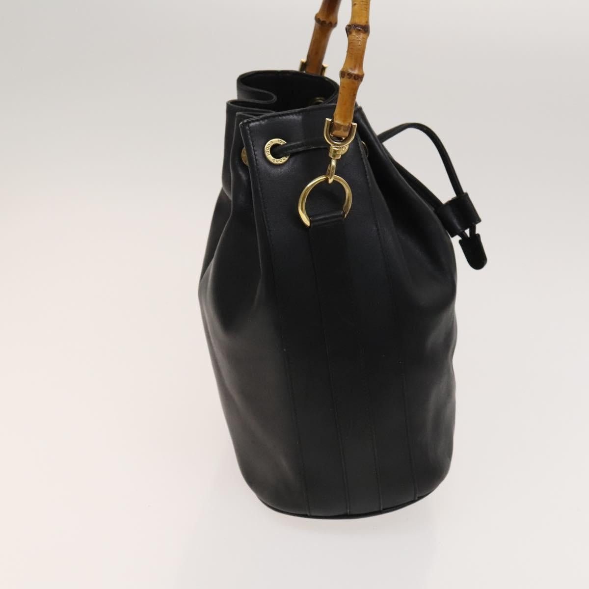 Gucci GUCCI Bamboo Hand Bag Leather Black Gold 001 2855 1657 0 Size ONE SIZE - 5 Thumbnail