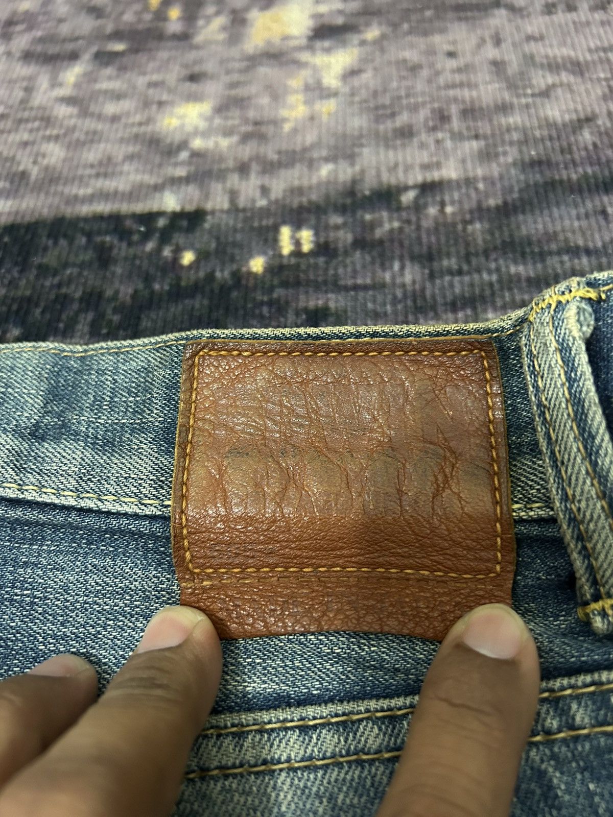 Edwin Vintage Edwin Japan Distressed Buckle Back Selvedge Jeans Size US 36 / EU 52 - 16 Thumbnail