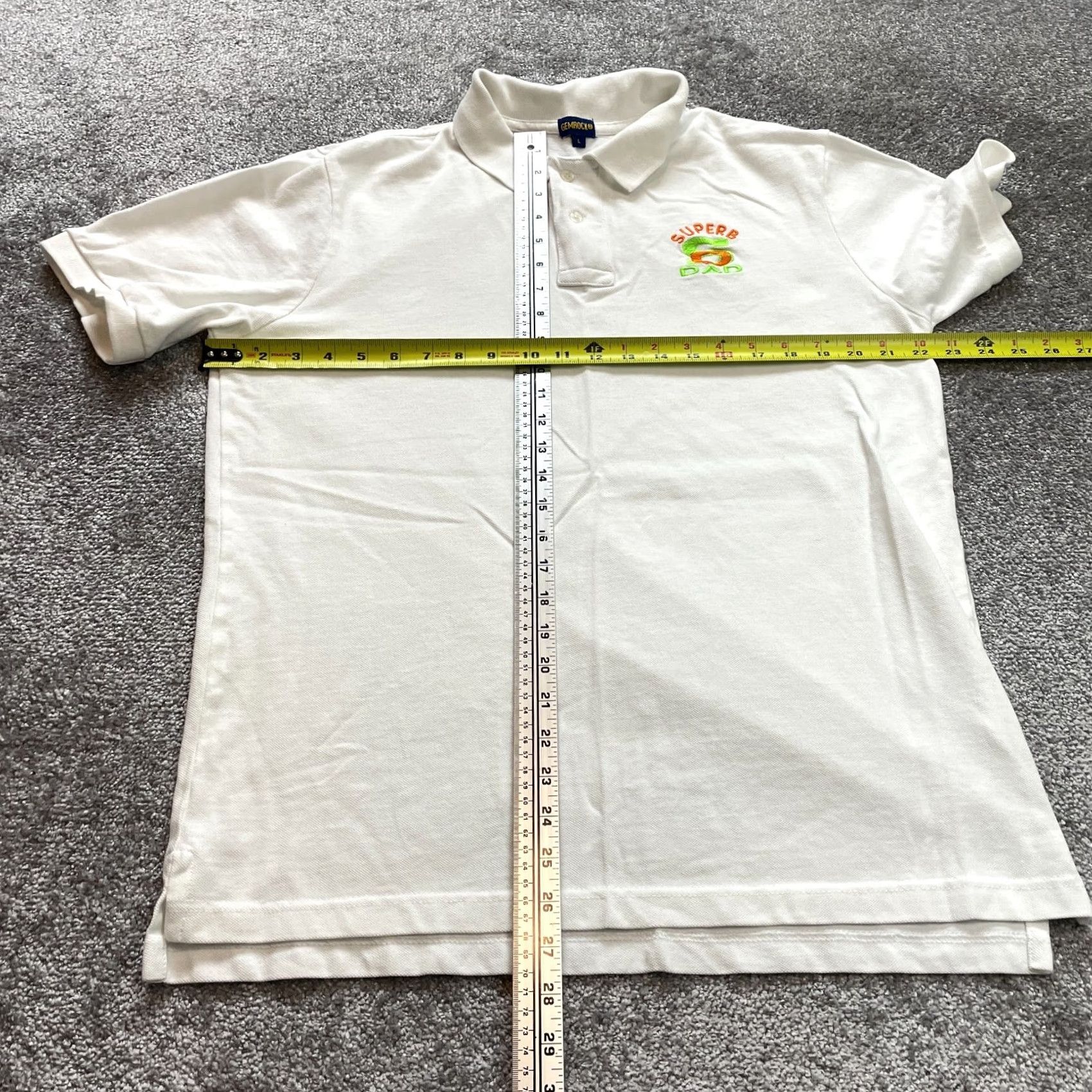 Vintage VINTAGE Gemrock Polo Shirt Mens Large White Collared Rugby Golf Preppy Dad Logo Size US L / EU 52-54 / 3 - 4 Thumbnail