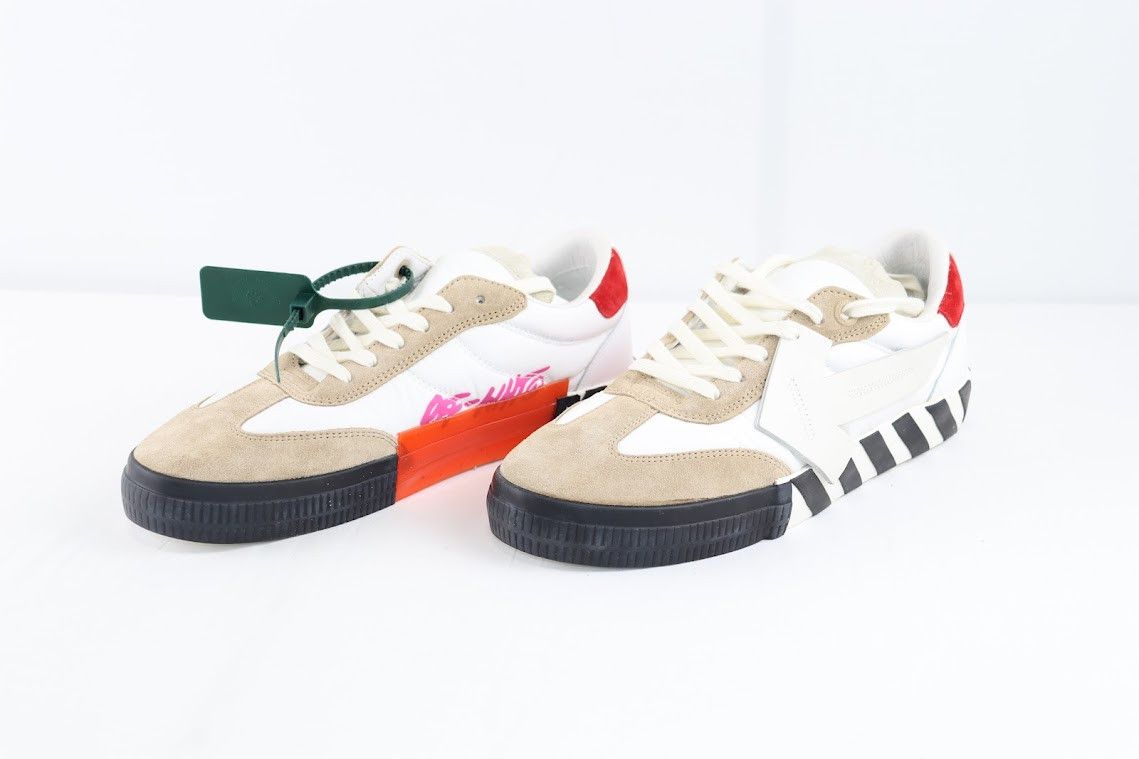 image of Off White O1Rshd1 New Low Vulcanized Sneaker In White/beige, Men's (Size 10)
