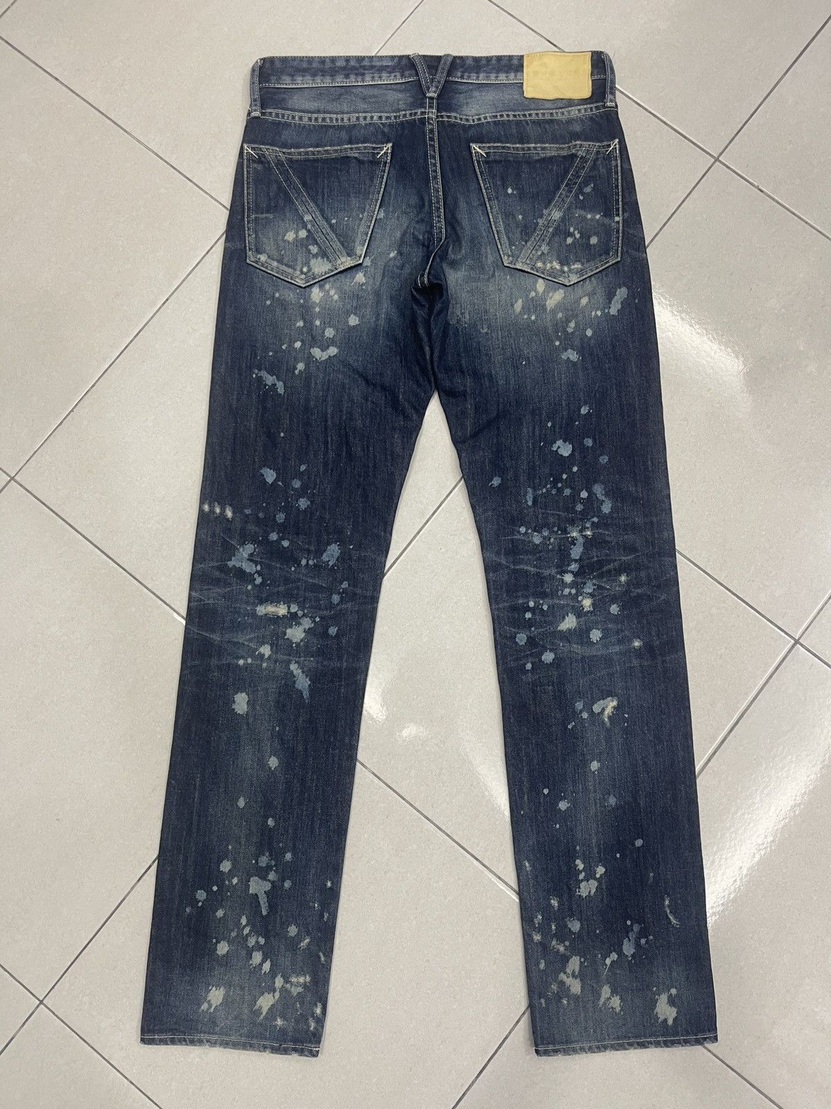 Vanquish Vanquish "Hello World" Paint Splatter Distressed Denim Size US 32 / EU 48 - 11 Thumbnail