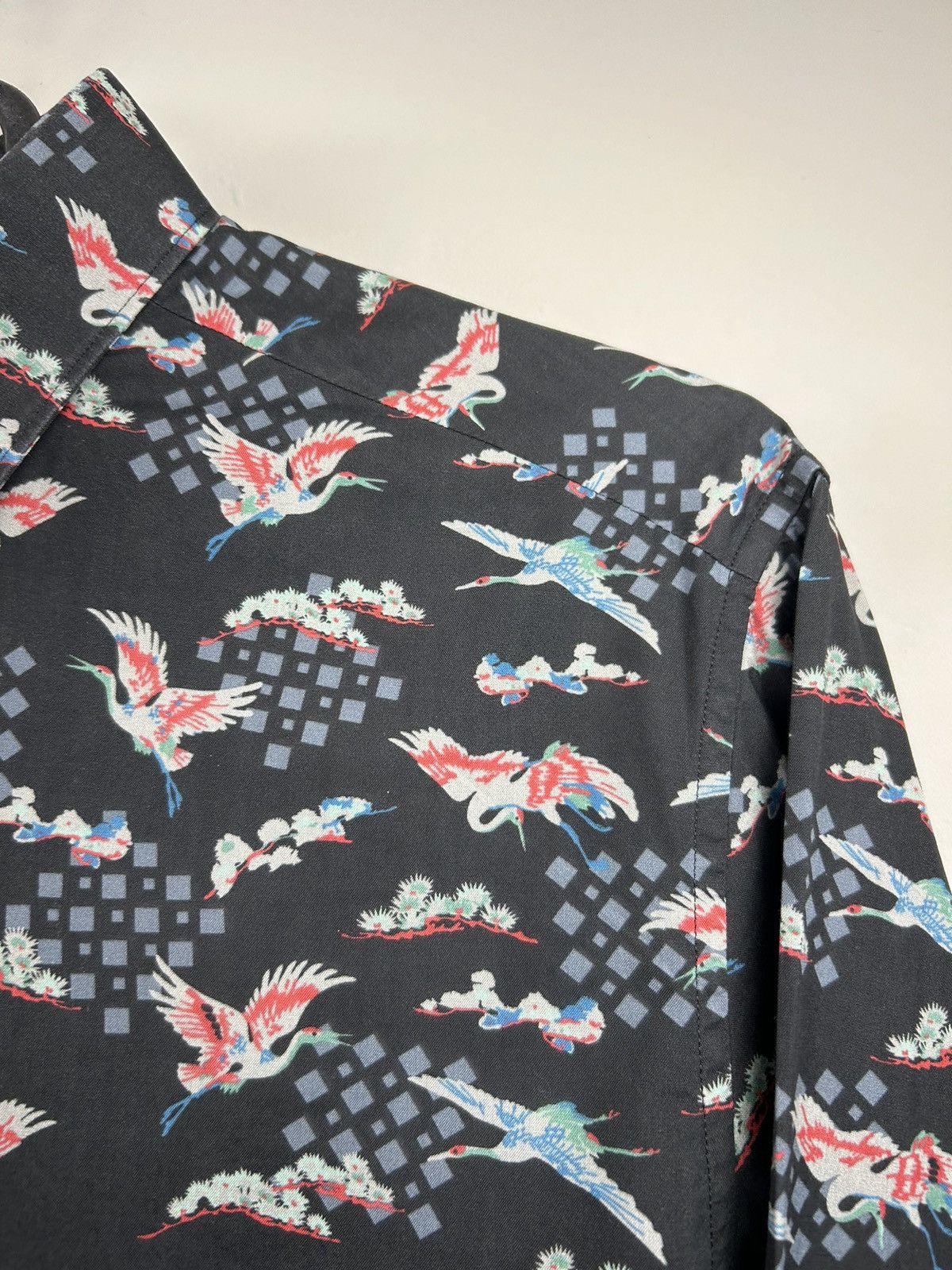 Lanvin Lanvin Evolutive Cranes Print Shirt Size US M / EU 48-50 / 2 - 5 Thumbnail