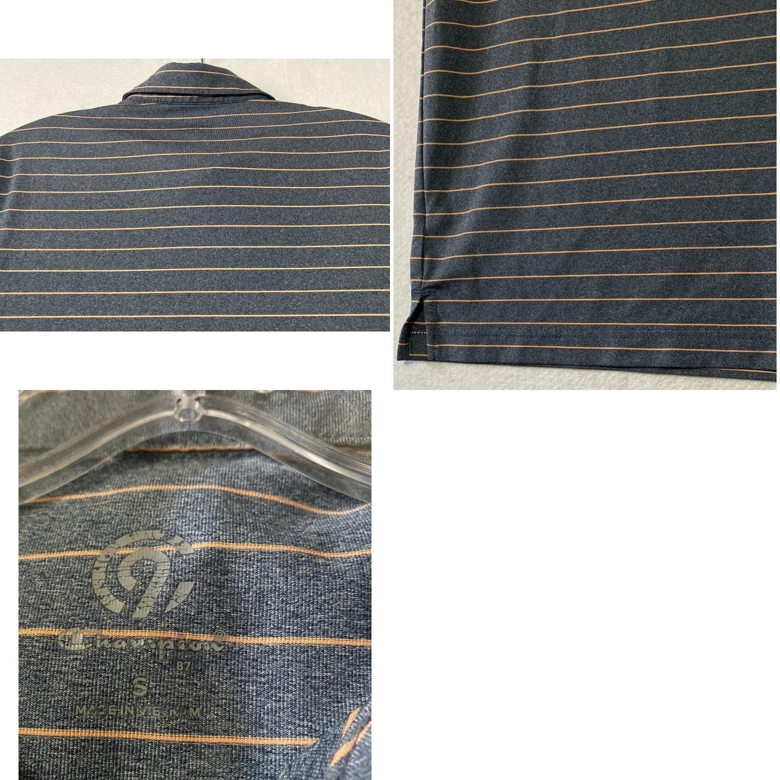 Champion Champion Polo Shirt Mens Small S Gray Stripes Golf / 29-41 Size US S / EU 44-46 / 1 - 8 Thumbnail