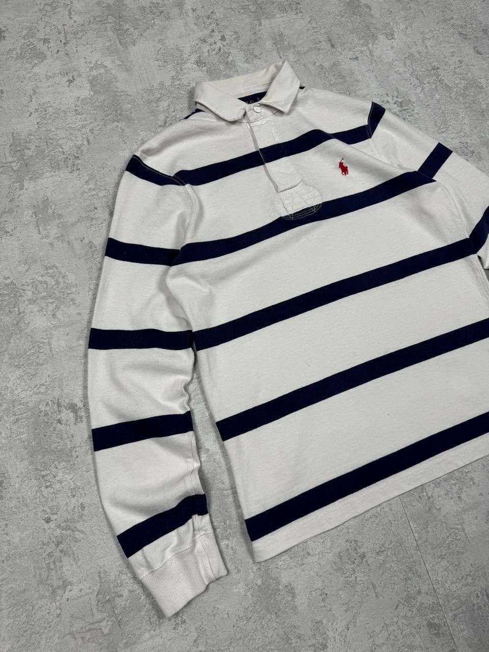 Polo Ralph Lauren White Polo Ralph Lauren Striped Rugby Longsleeve Size S Size US S / EU 44-46 / 1 - 3 Thumbnail