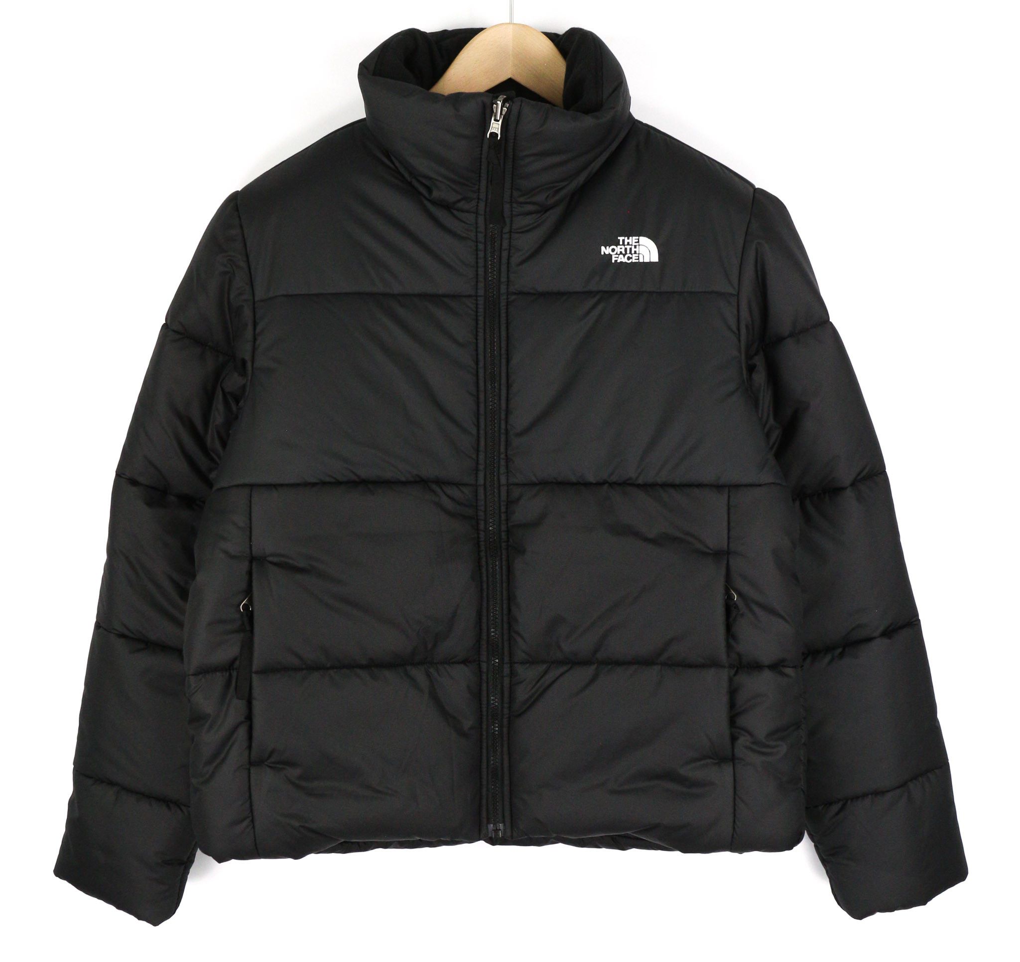 The North Face L Black Quilted High Neck Zipper 81671 Size L / US 10 / IT 46 - 1 Thumbnail