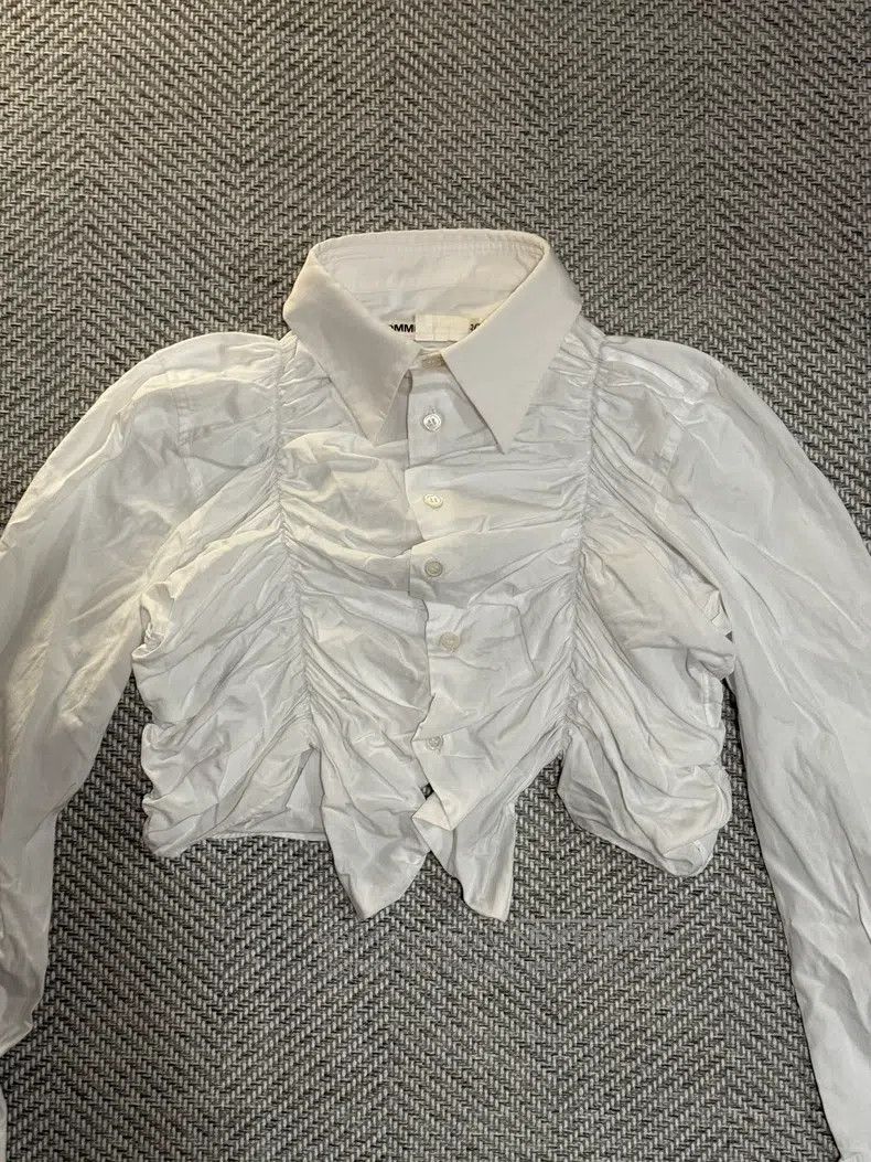 Comme des Garcons Comme Des Garcons Pure white gathered top Size XS / US 0-2 / IT 36-38 - 2 Thumbnail