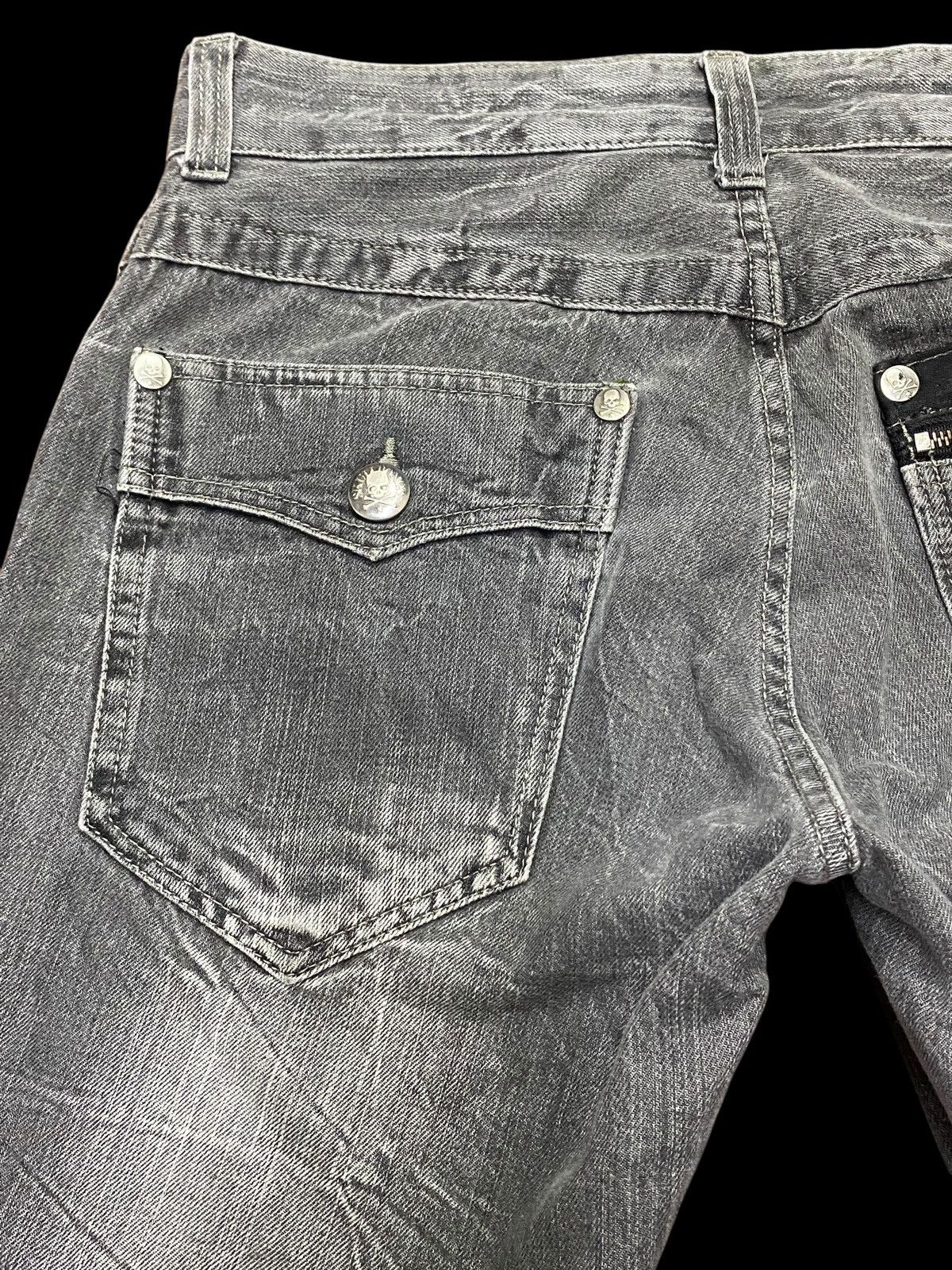 Japanese Brand Vintage Japan Brand Dominate Skull Bones Faded Loose Jeans Size US 32 / EU 48 - 7 Thumbnail