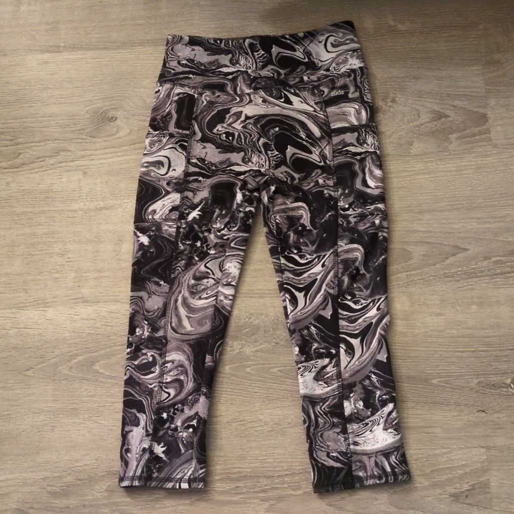 Other Zuda Black Marble Leggings Size XSP Size 24" / US 00 / IT 34 - 4 Thumbnail