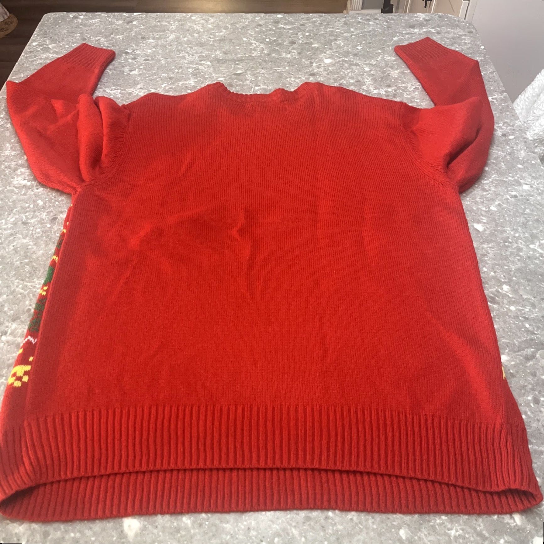 Vintage Hybrid Holiday Sweater Men XL Red Ugly Christmas Sweater Beer Happy Holla Daze Pullover Size US XL / EU 56 / 4 - 7 Thumbnail
