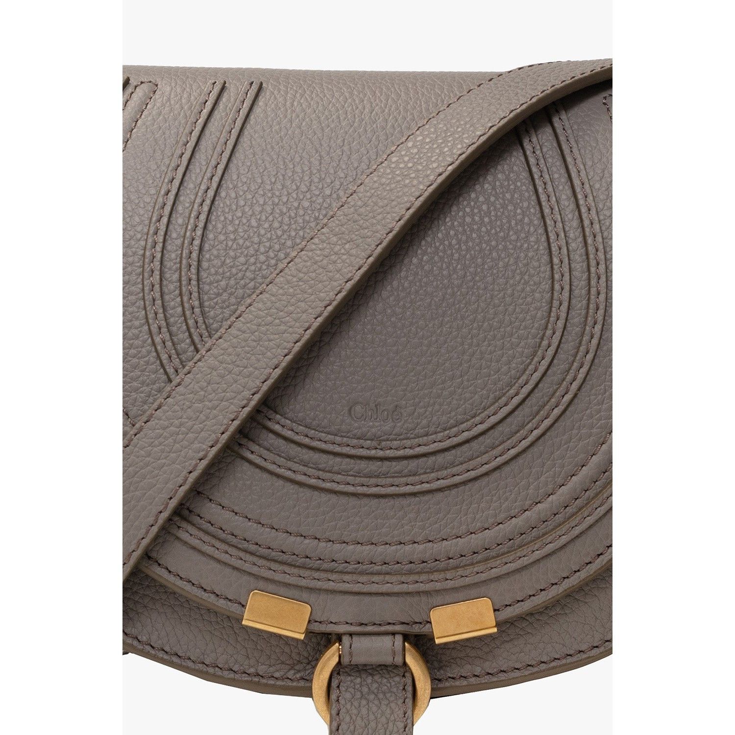 Chloe Chloe Small Saddle Cashmere Gray Grained Leather Shoulder Ba Size ONE SIZE - 5 Thumbnail
