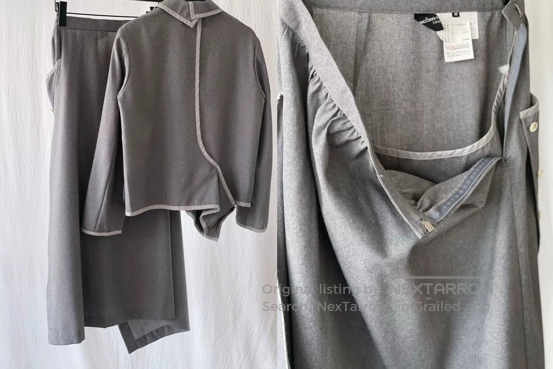 Tricot Comme des Garcons Gray Asymmetrical Layered Outfit Set. Size M / US 6-8 / IT 42-44 - 8 Thumbnail